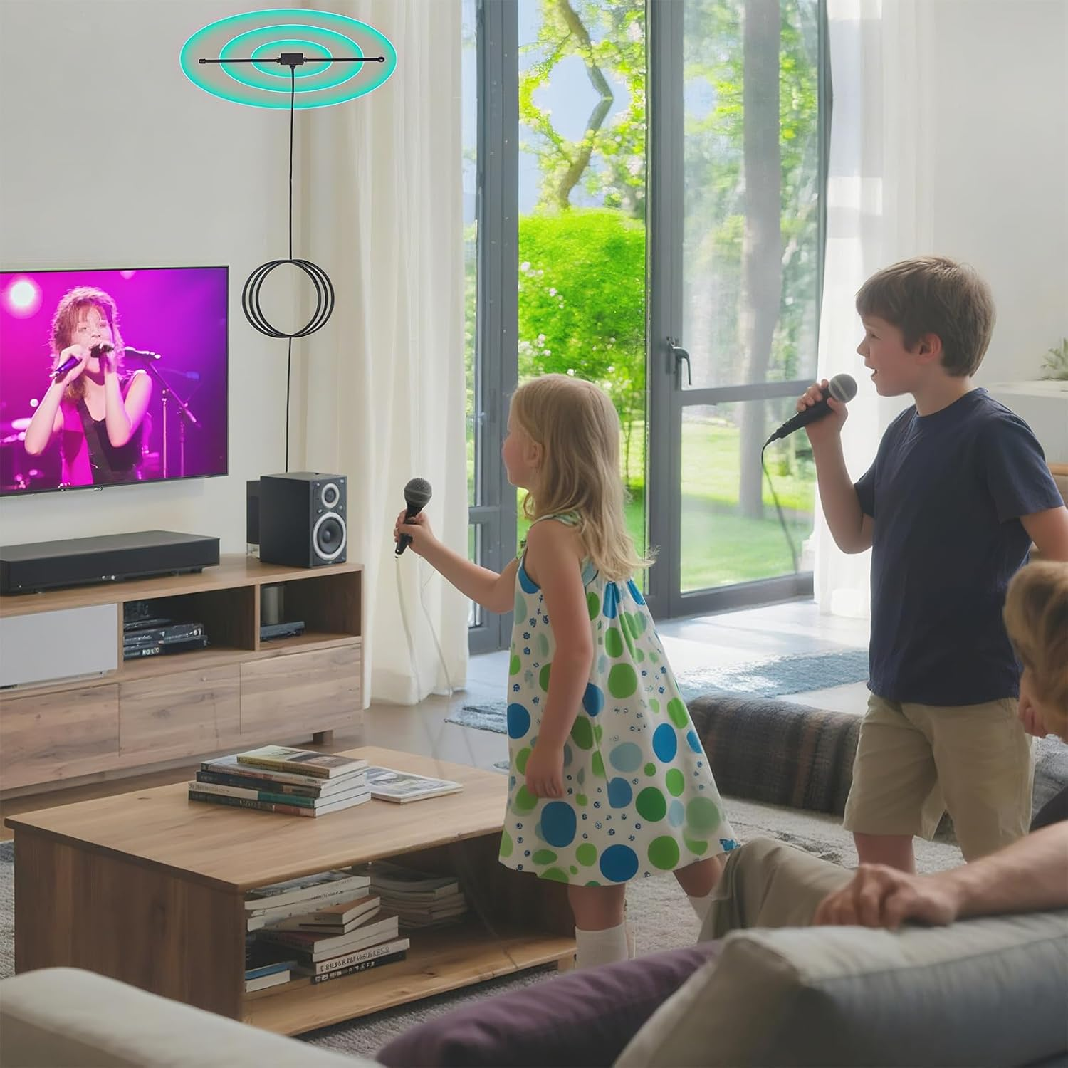 HQXHQ DAB FM Radio Antenna - FM Dipole with 3M Extension Cable for Pioneer, Yamaha, Marantz Works with Portable Radio Tuner, Stereo/Av/Hifi Receiver, Amplifier, Home Theater & Bose Wave Music System image number 2