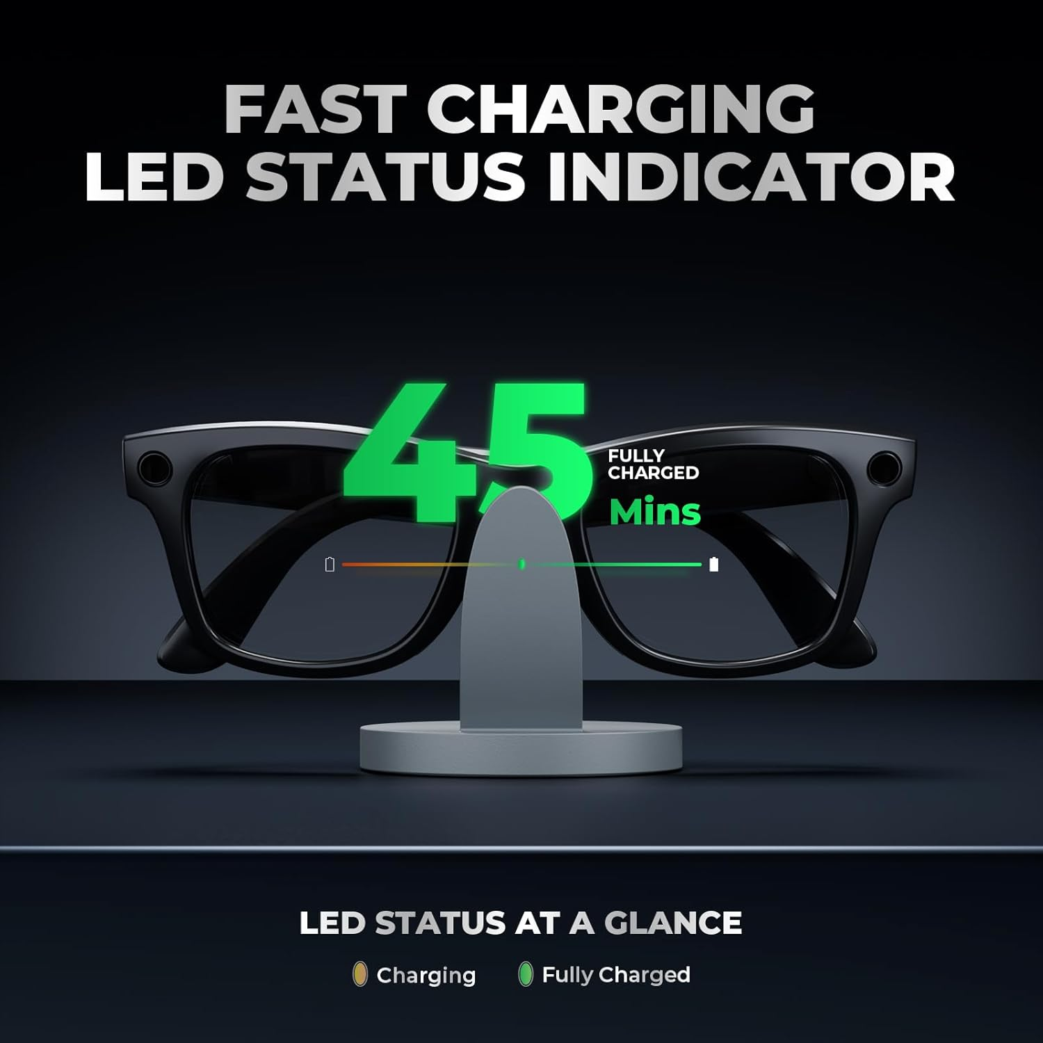 Steinwhale Charging Dock for Rayban Meta 2 Glasses (Grey) image number 2