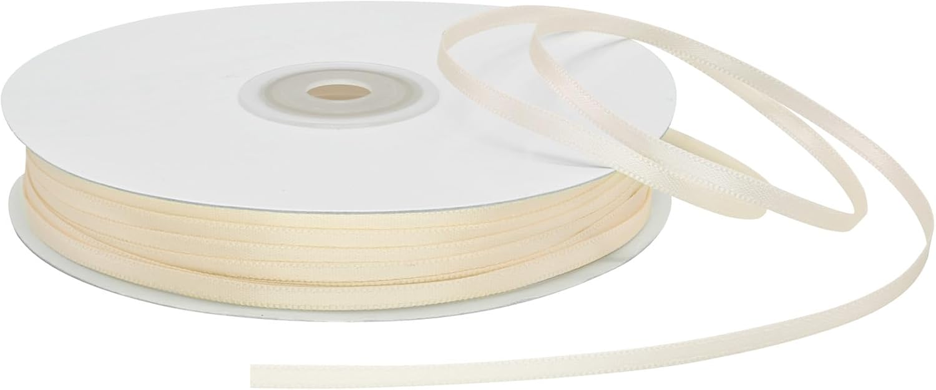 Yamkim 1/8 Inch 100 Yards Black Satin Ribbon Double Faced Polyester Satin Ribbons Ideal for Gift Wrapping DIY Crafts Invitations Wedding Flower Bouquet Sewing image number 6