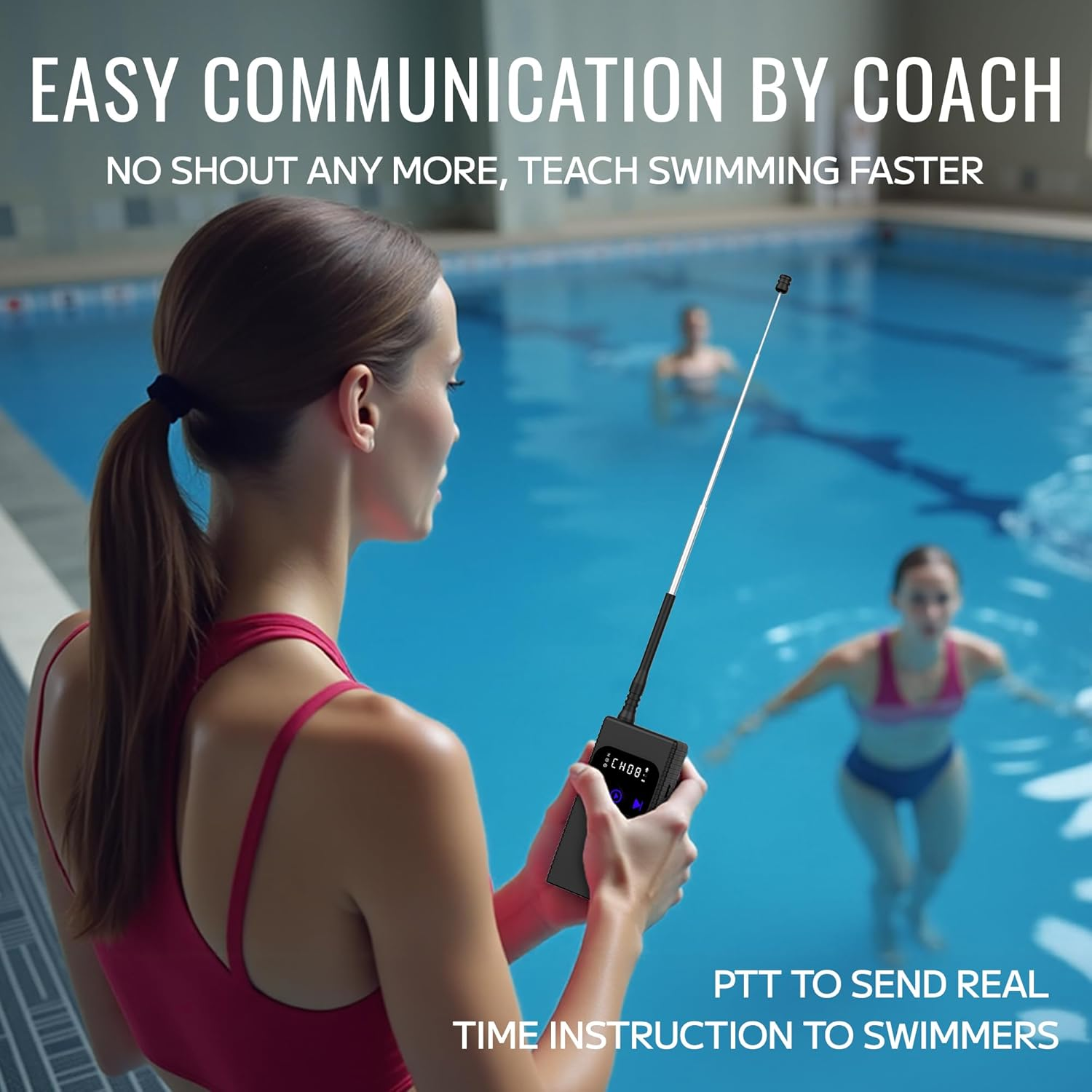 Swimming Headphones for Spotify, Audible, Swimming Coach Communicator,Tayogo Stream Music Combo,Wireless Transmitter,Waterproof In-Ear Headphones Receiver image number 3