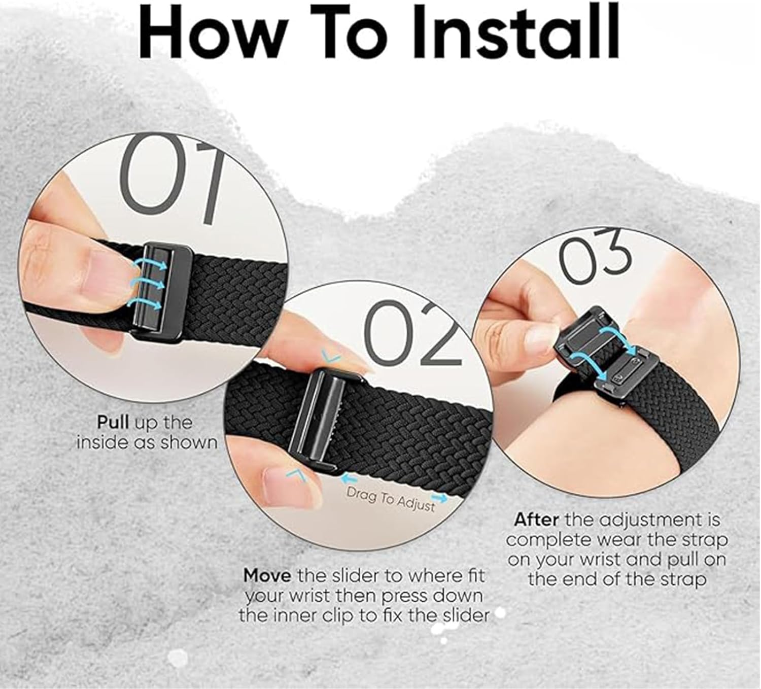 Magnetic Braided Solo Loop for Apple Watch Band 38Mm 40Mm 41Mm 42Mm 44Mm 45Mm 46Mm 49Mm for Women Men，Stretchy Nylon Sport Bands for Iwatch Ultra Series 10 9 8 7 6 5 4 3 SE image number 2