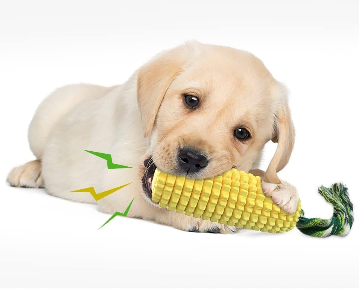Dog Chew Toys for Aggressive Chewers, Indestructible Tough Durable Squeaky Interactive Dog Toys, Puppy Teeth Chew Corn Stick Toy for Small Meduium Large Breed image number 2