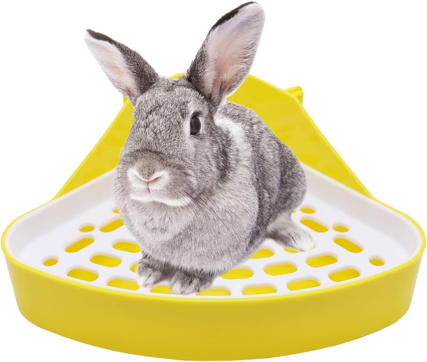 Litewoo Rabbit Litter Box Toilet Bunny Corner Litter Pan Pet Toilet Potty for Guinea Pigs Hamster Chinchilla Ferret Rabbit Small Animal (Pink)