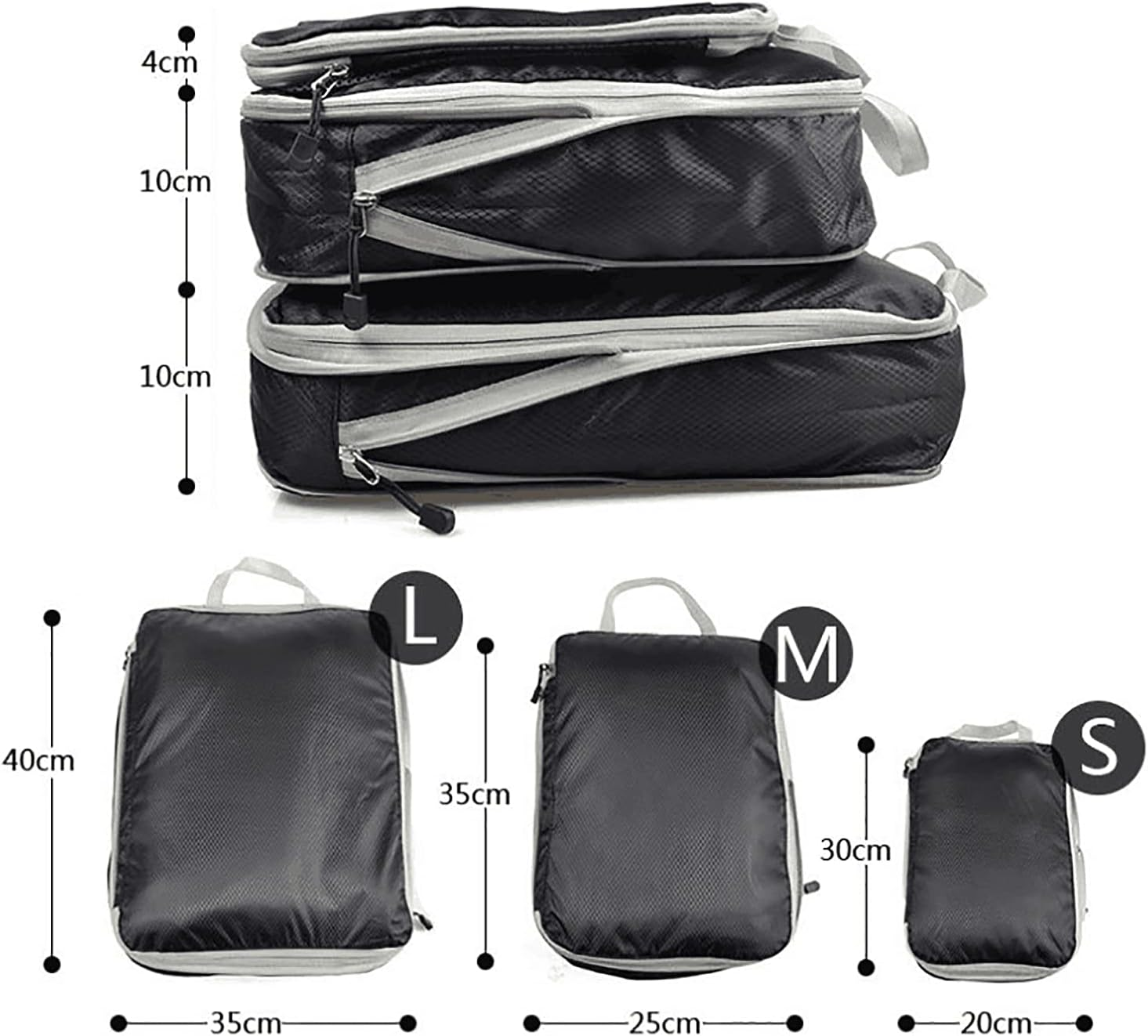 Packing Cubes,Compression Packing Cubes for Suitcases, Expandable Travel Organizer for Luggage, Lightweight Suitcase Organizers for Woman & Man,Pink image number 5