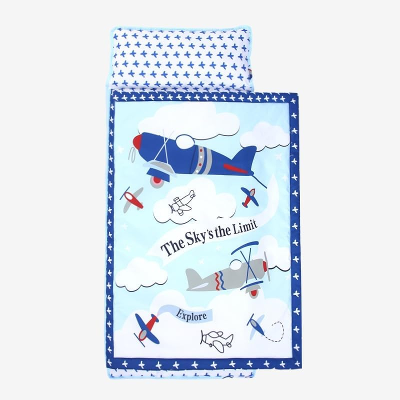 Toddler Nap Mat with Pillow and Blanket, Extra Large 115X65Cm Sleeping Bag, Washable, Light, Easy to Roll Up, Perfect for Daycare, Preschool, Kindergarten, Travel image number 5