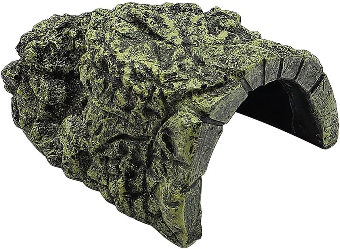 NUZAMAS Reptile Hideout Cave Fish Hiding Cave Aquarium Decoration Terrarium Stone Hideaway Natural Habitat Ornament for Turtle Gecko Spiders Frogs Lizards image number 1