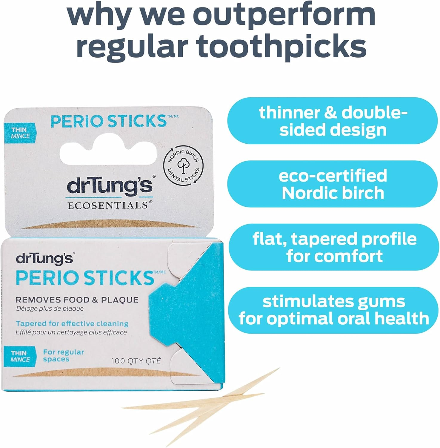 Dr. Tung'S - Perio Sticks Plaque Removers Thin - 80 Stick(S) image number 6