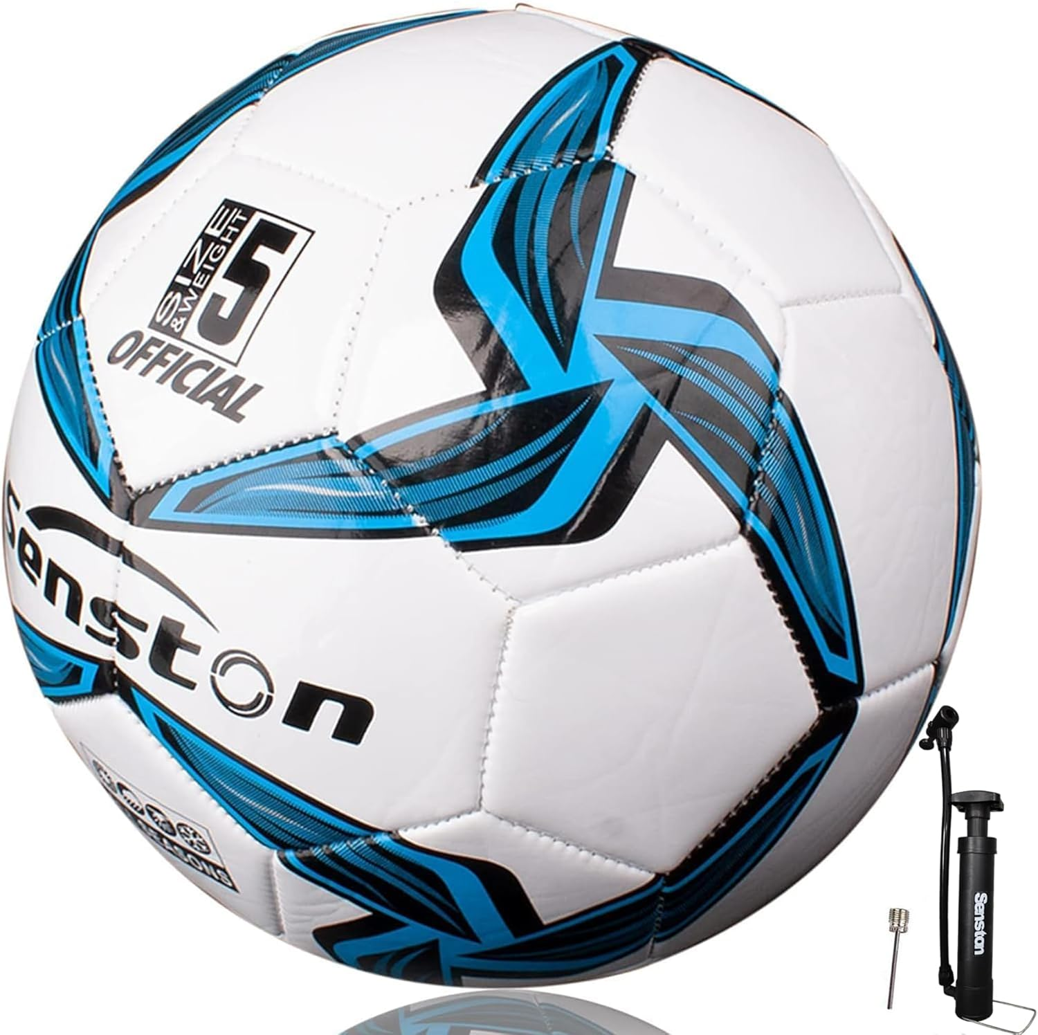 Senston Soccer Ball Official Size 5 & Size 4 & Size 3 with Pump - Official Match Training Football Adults Soccer Ball image number 2