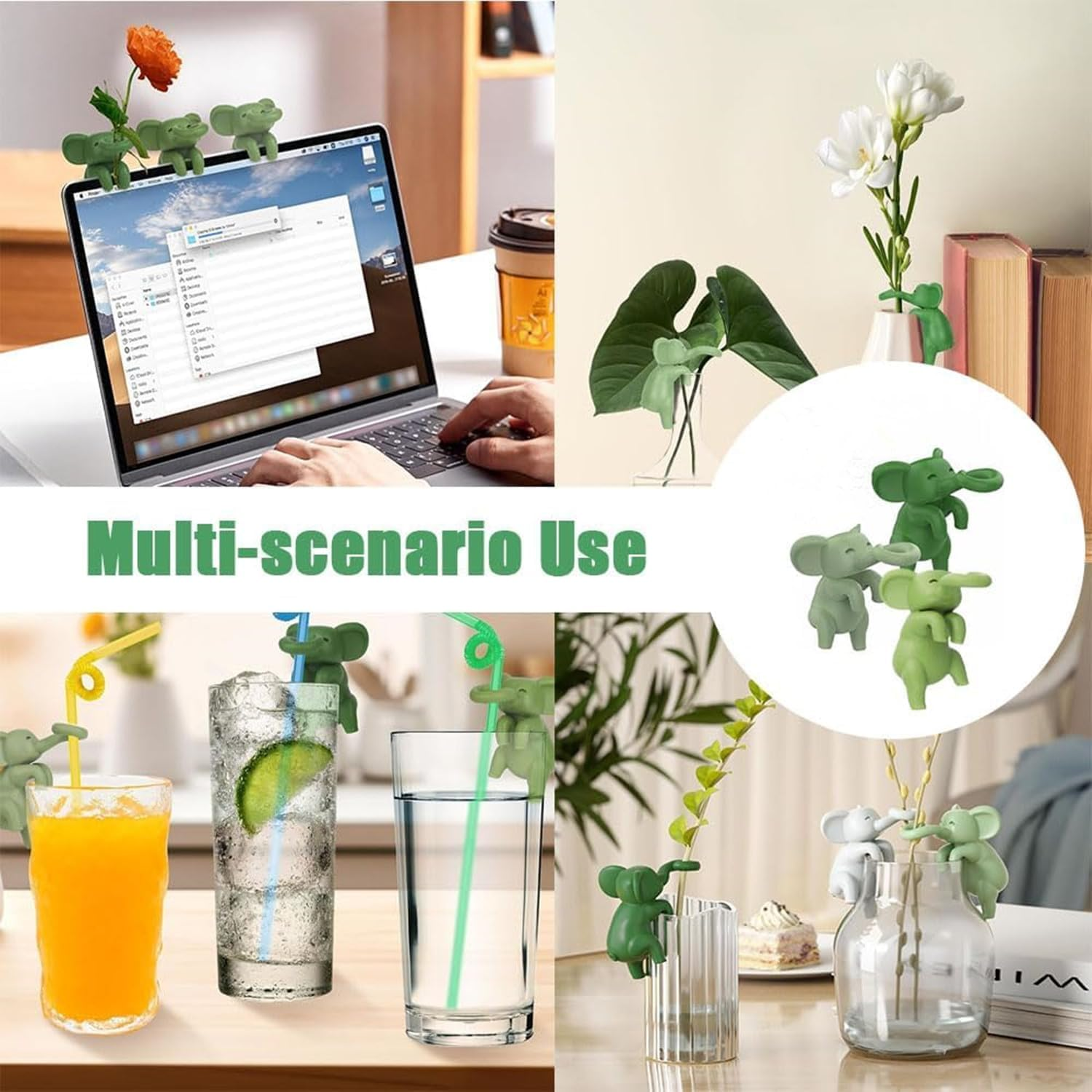 Plant Propagation Buddy & Elephant Shaped Plant Support Structures (3-Pack) Durable TPR, Waterproof Design for Indoor Plants & Propagating Cuttings, Plant Lovers/Gardeners image number 4