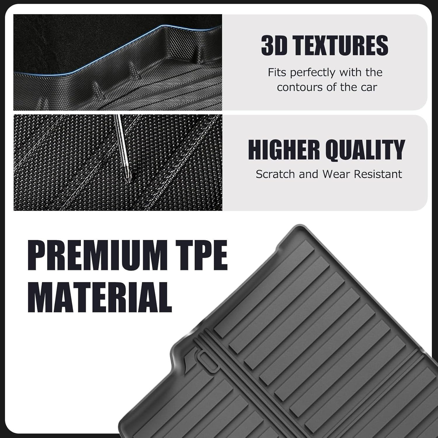 CMPCTR Cargo Mat Boot Liner for Nissan X-Trail T33 2022-2024 TPE Cargo Liner Heavy Duty Cargo Trunk Mat Luggage Tray Interior Accessories