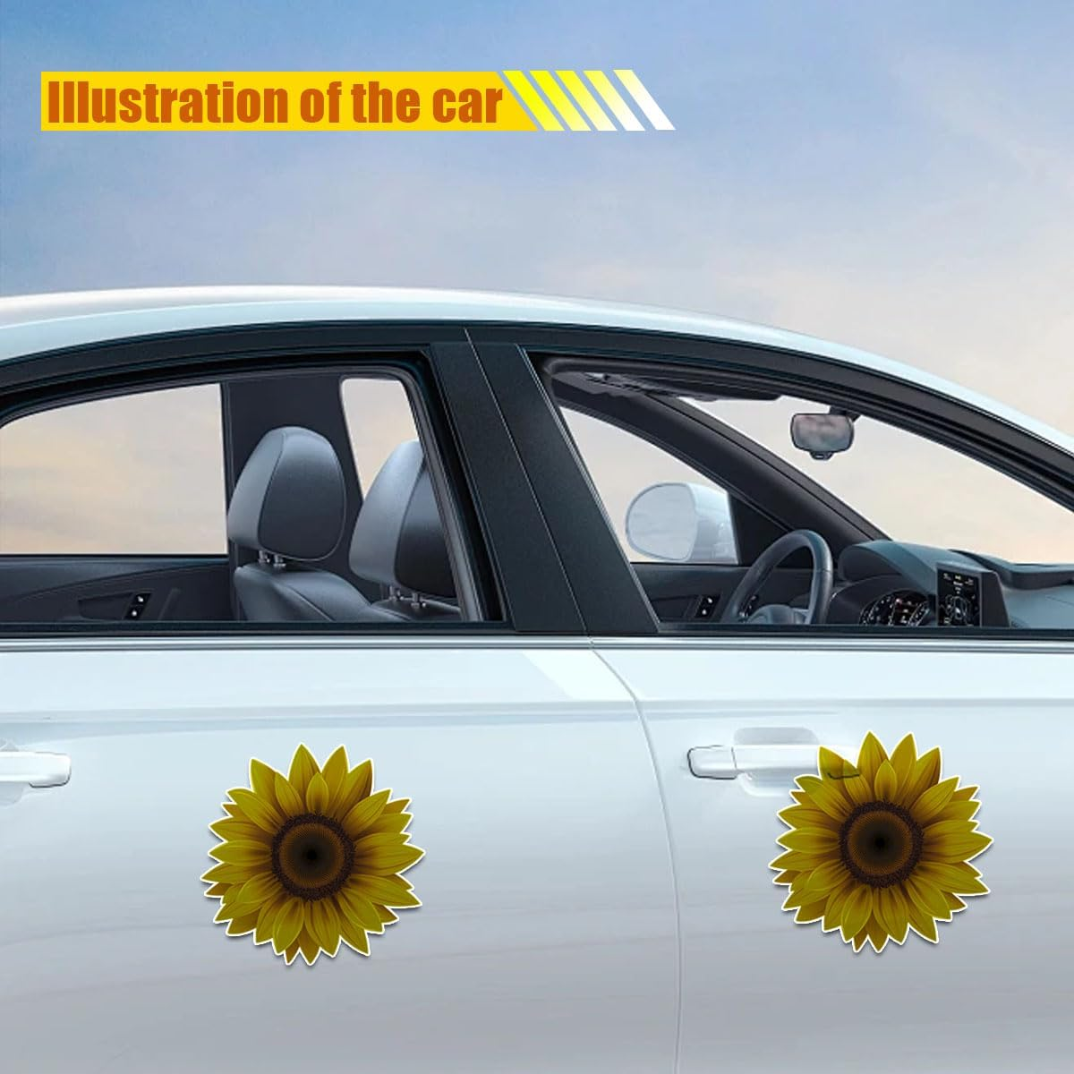 5.7" Sunflower Vinyl Sticker Decal, Waterproof Bumper Sticker Use on Wall Window Waterbottle Laptop Luggage Cars Trucks image number 3