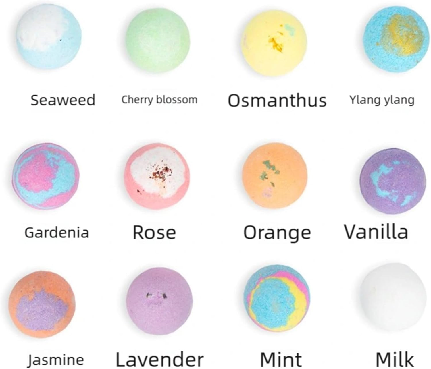 Jugaoge Shea Butter Bath Bombs Collection Handmade Gift Set for Soft Skin 12 Pieces/Box One Size image number 1