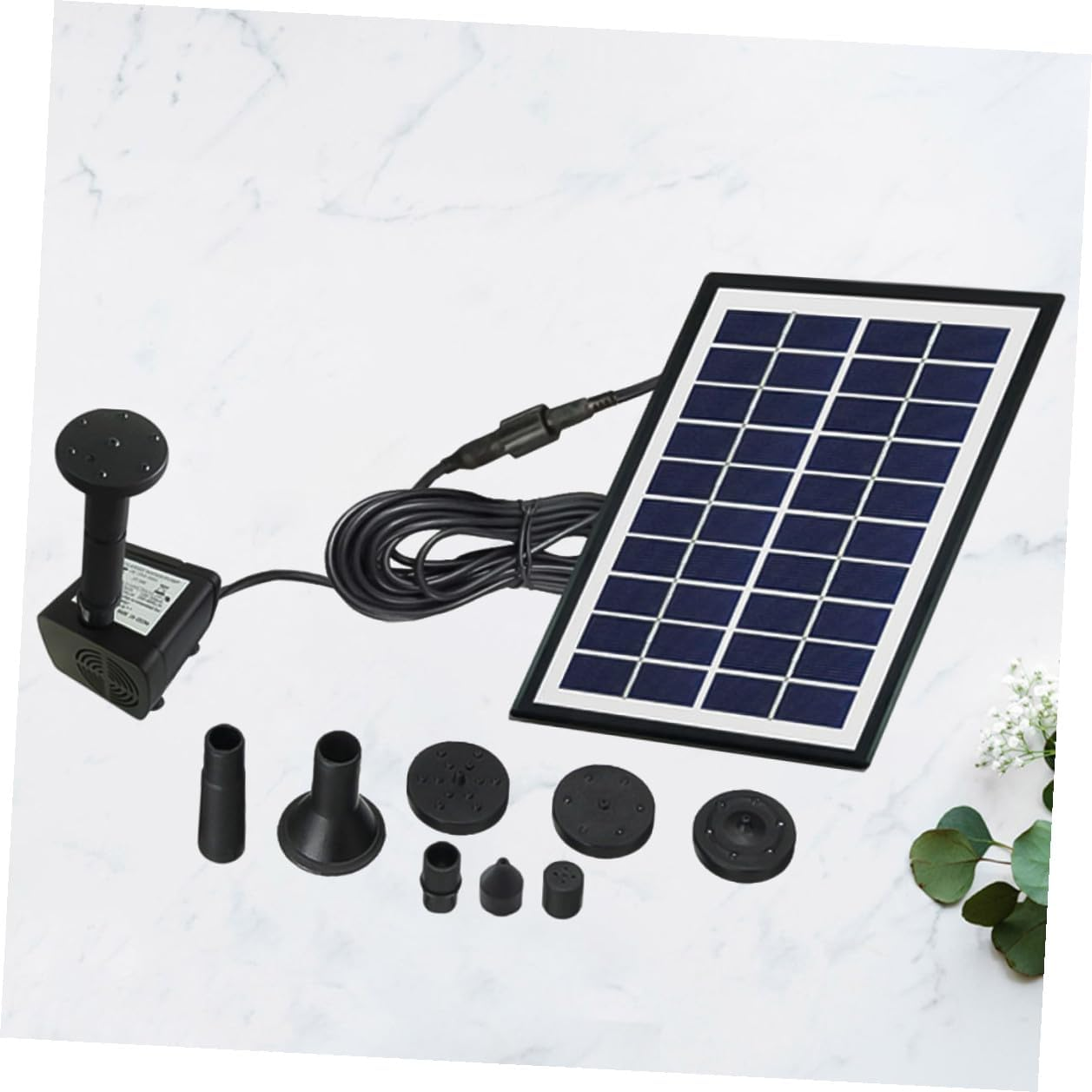 INOOMP Solar Floating Fountain Garden Pump Solar-Powered Aerobic Water Fountain for Outdoor Fish Tank Bird Bath and Landscape Decoration image number 6