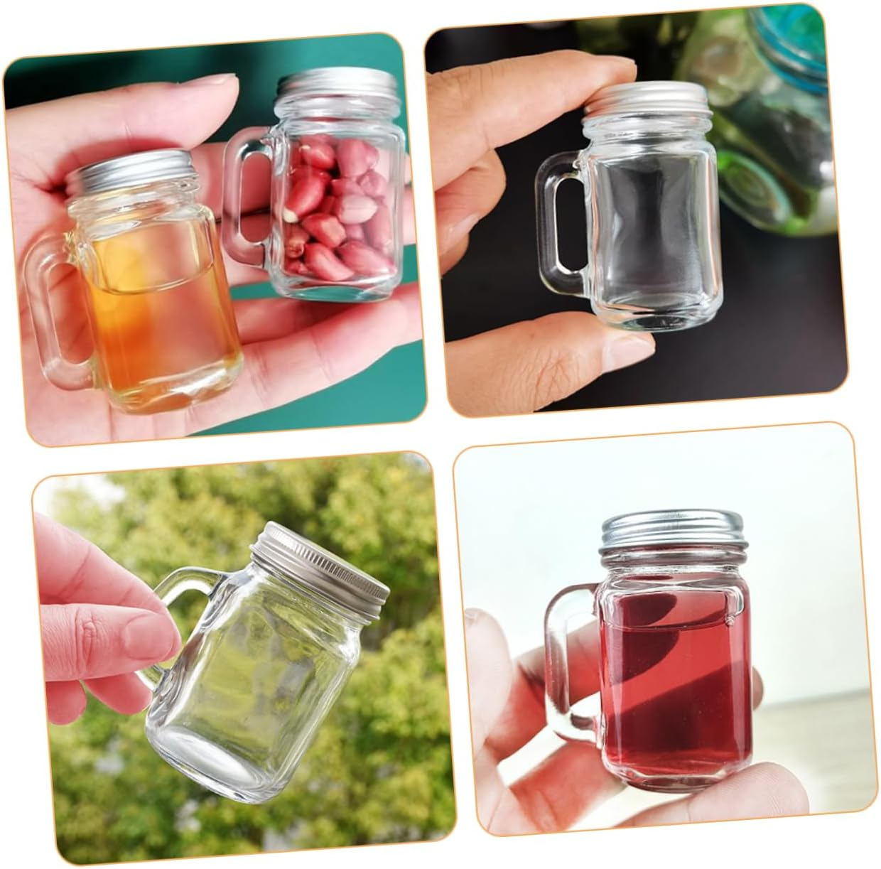 16Pcs Glass Sealed Jars Essential Oil Bottles for Perfume Sample Makeup Airtight Storage image number 5