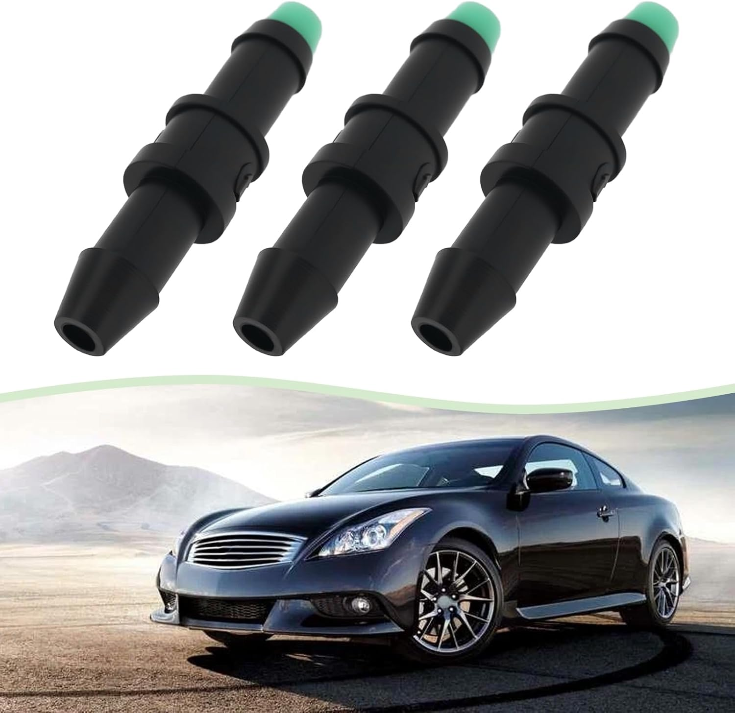 Emsea 4 Pieces Car 4 Mm Return Valve for Windscreen Washer System Check Valve One Way Return for 4 Mm Inner Diameter Windscreen Washer Pipes 0.1Bar