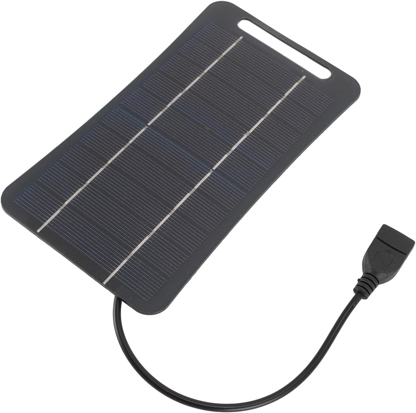 Mini Solar Panel, 5V 5W USB Solar Panel Charger for for Cell Phone Charging, Small USB Fan, Night Light, Water Pump, High Efficiency Monocrystalline Silicon Solar Panel For - White image number 3
