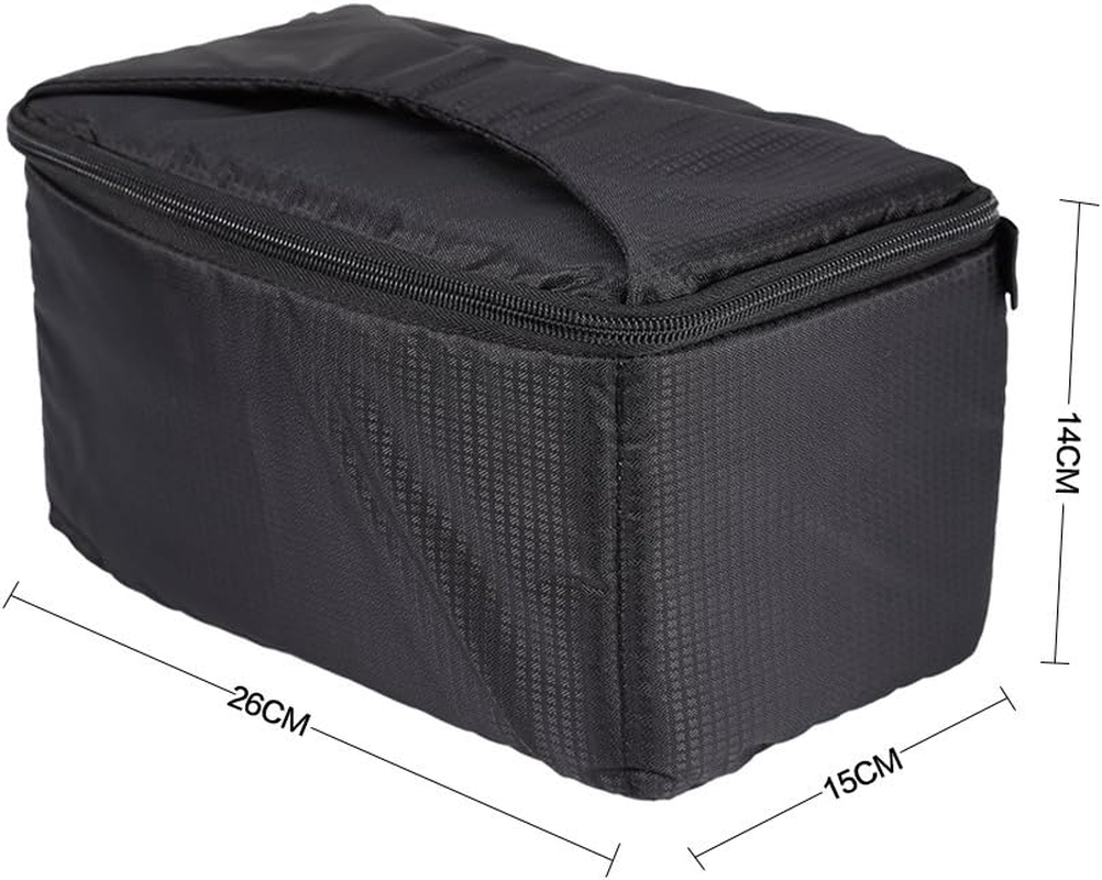 Camera Insert Bag, Camera Case Waterproof Shockproof for Lenses for Accessories for Flashes for Cameras image number 4