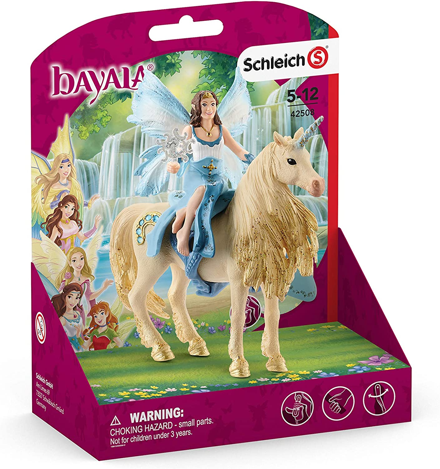 Schleich Bayala Unicorn Toys for Girls and Boys Mermaid Eyela Doll Riding on Golden Unicorn Figurine, Ages 5+