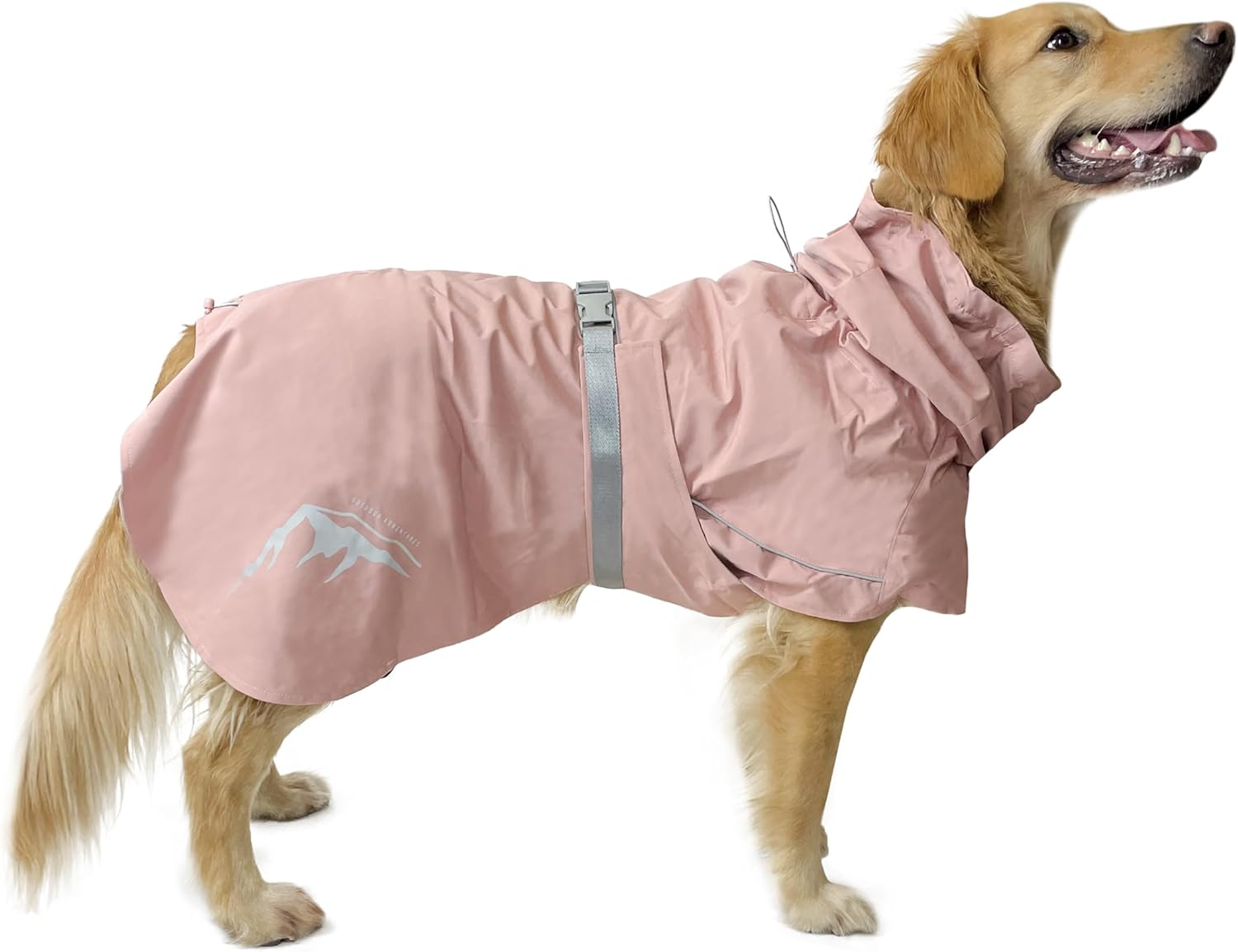 Huskimo Peak Dog Waterproof Raincoat, Dusty Pink, 33Cm image number 6