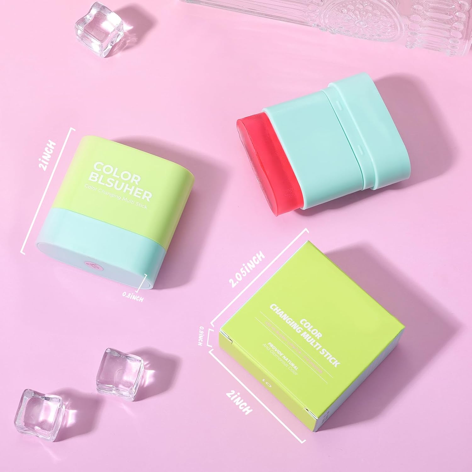 DAGEDA Color Changing Blush Stick, Jelly Blush for Cheeks Makeup, Translucent Temperature Changing Lip & Cheek Tint, Long-Lasting, Blend-Able Color Blusher, Moisturizing Multi-Used Stick image number 5