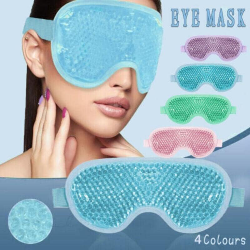 Gel Beads Eye Spa HOT/COLD MASK Reusable Cooling Ice Pack Pain Relief Tired Eyes, Adjustable Strap, Soft Lining, 19Cm X 9Cm - Pink image number 2