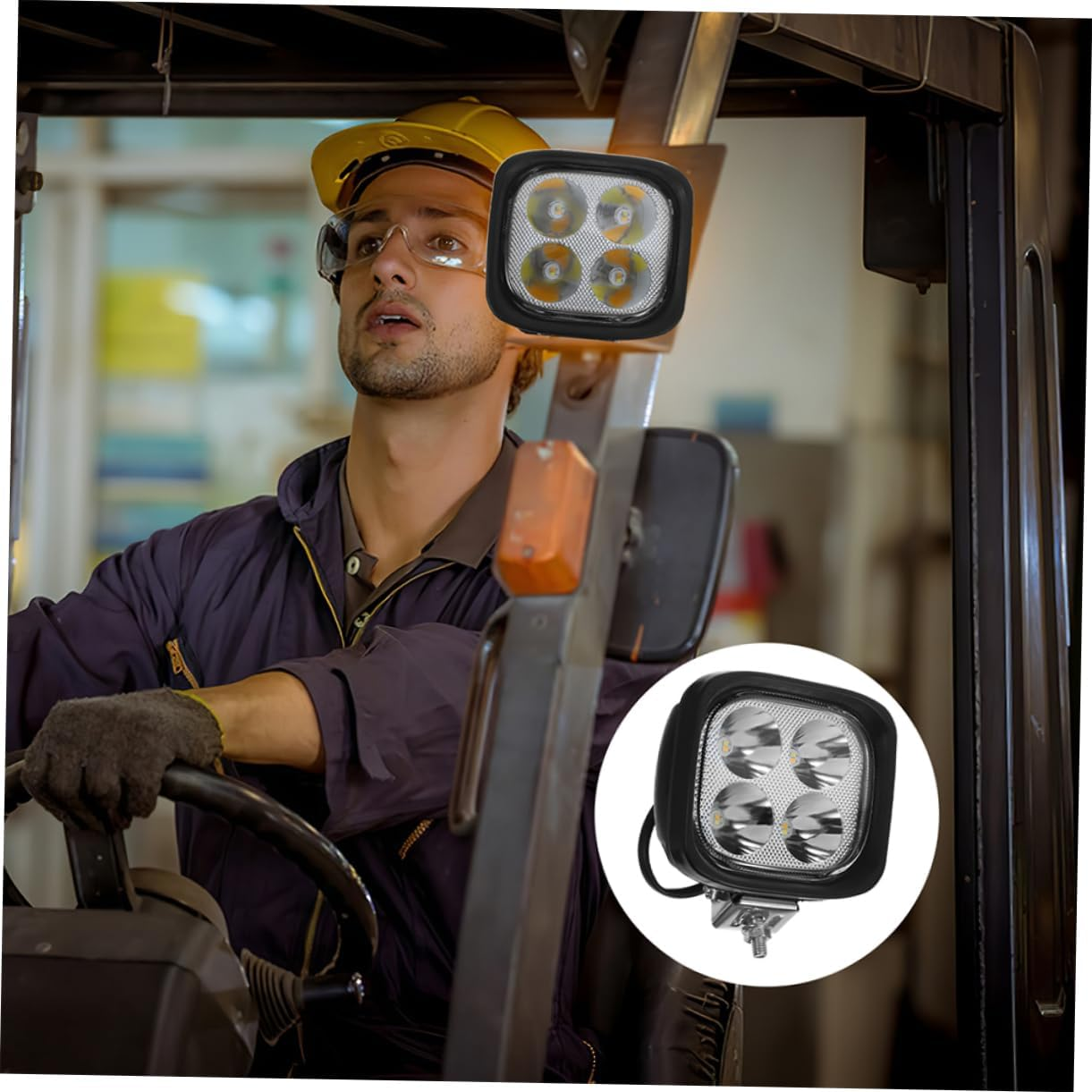 PLAFOPE 2Pcs Led Forklift Lights Work Light Replacement for Forklift Spot for Driving Use image number 3