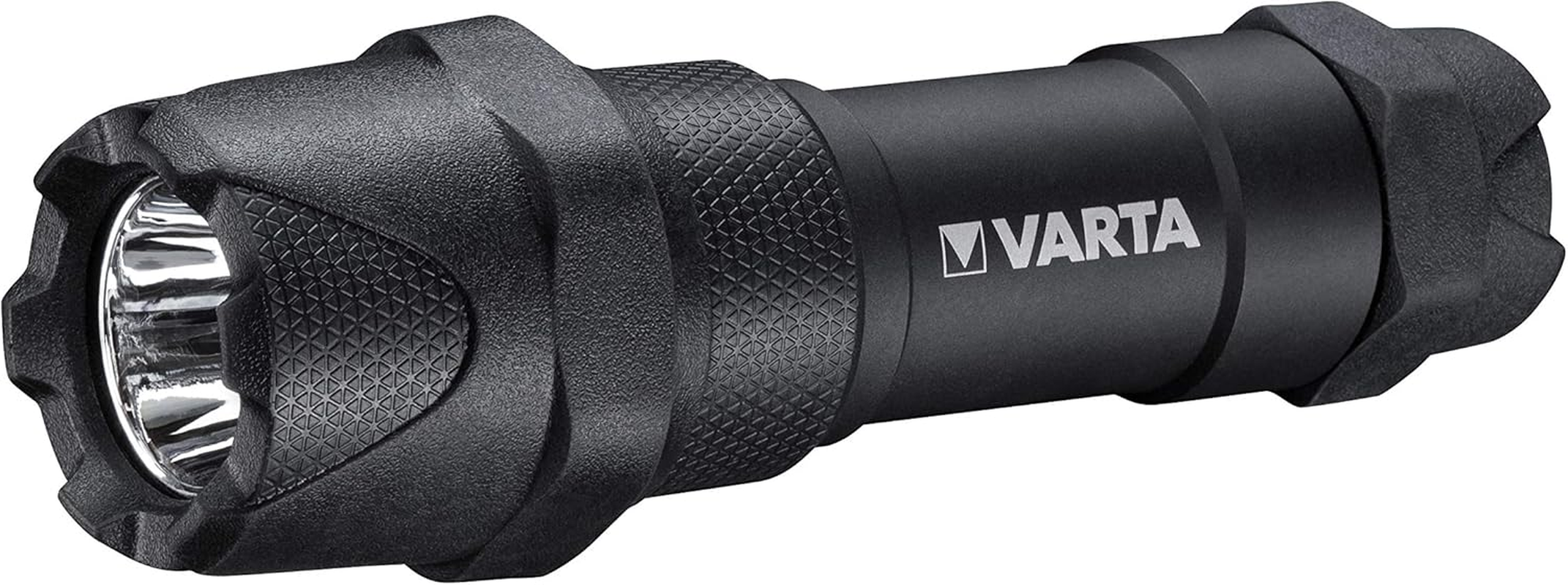Varta Indestructible F10 Pro 6 Watt LED Torch/Work Light, Incl. 3X AAA Longlife Power Batteries, Waterproof and Dust-Resistant, Absorbs Impact, Anodised Aluminium Casing, Black image number 2