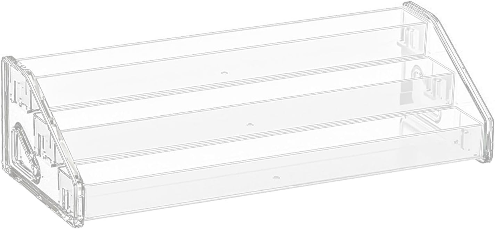 Furtryvl Acrylic Risers Display Stands | Clear Nail Polish Organizer, Trapezoidal Tiered Cosmetics Riser Stand for Perfume Lipsticks