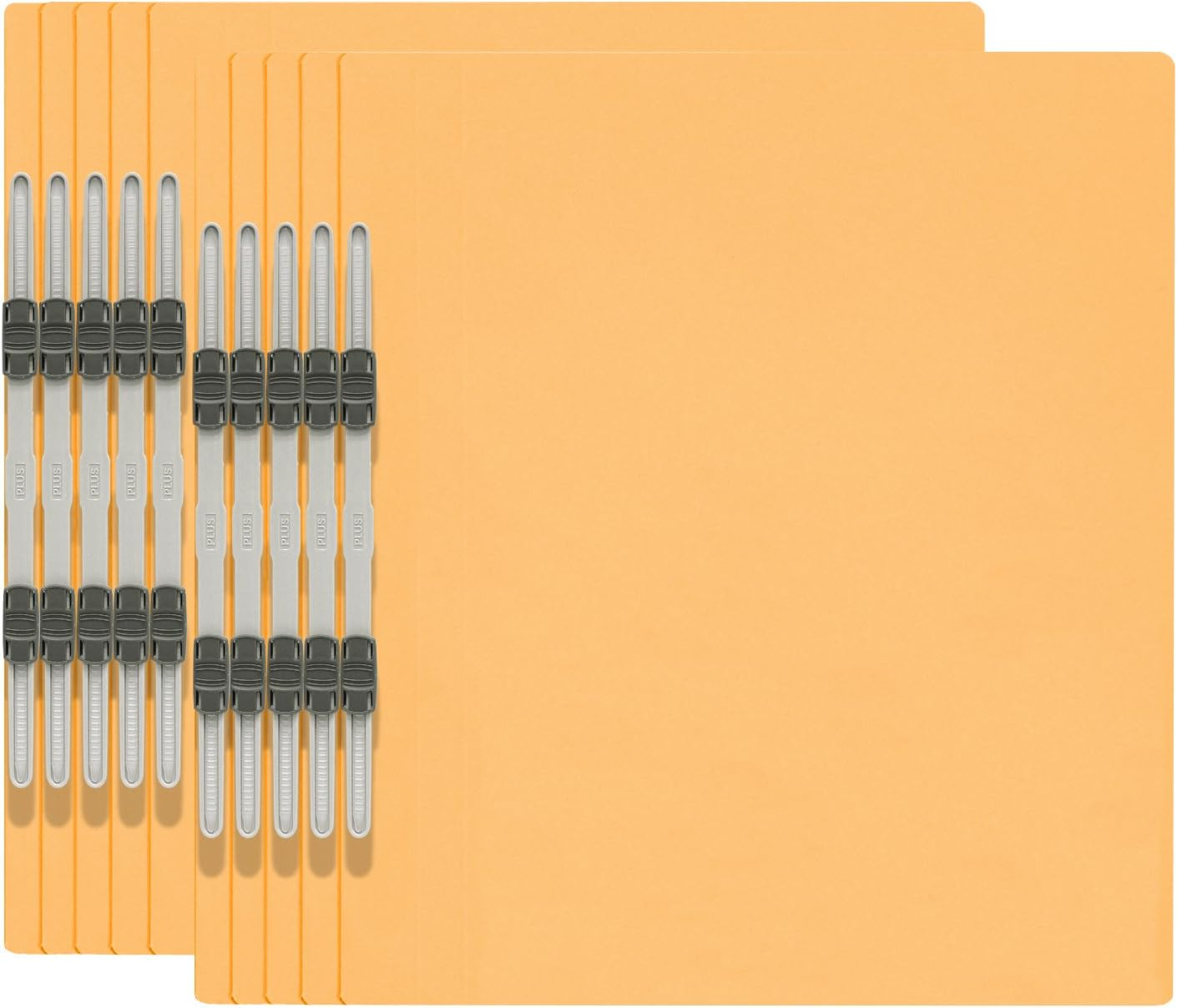 Plus #021NP 78-597 Flat File, A4 Vertical, 2 Holes, Pack of 10, Yellow