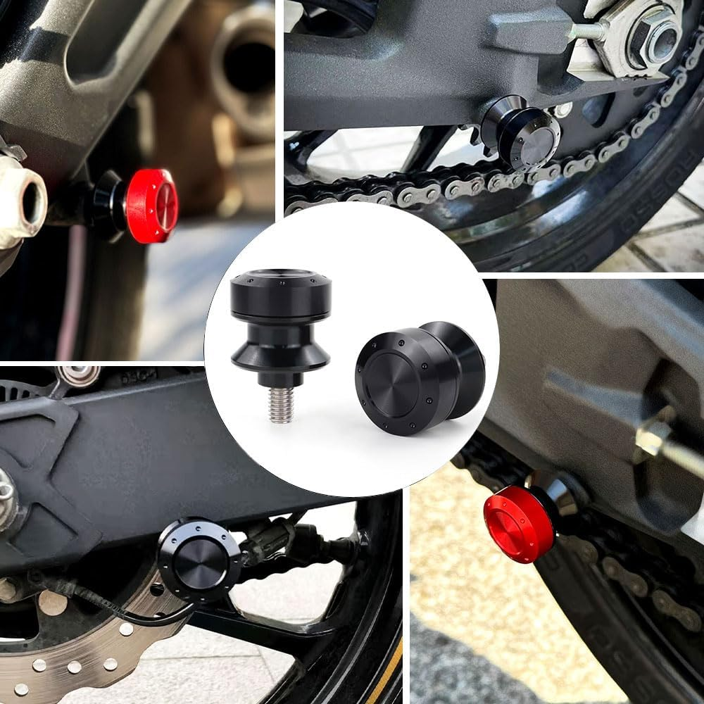 M10 Swing Arm Spools Sliders Compatible with Ninja 650R EX650 Er-6F/N,Ninja 250,Ninja 400R Er-4N,Zx-12R,Vulcan Cafe/S,Z250/300,Ex650R,Universal Motorcycle Swing Arm Bobbins image number 6