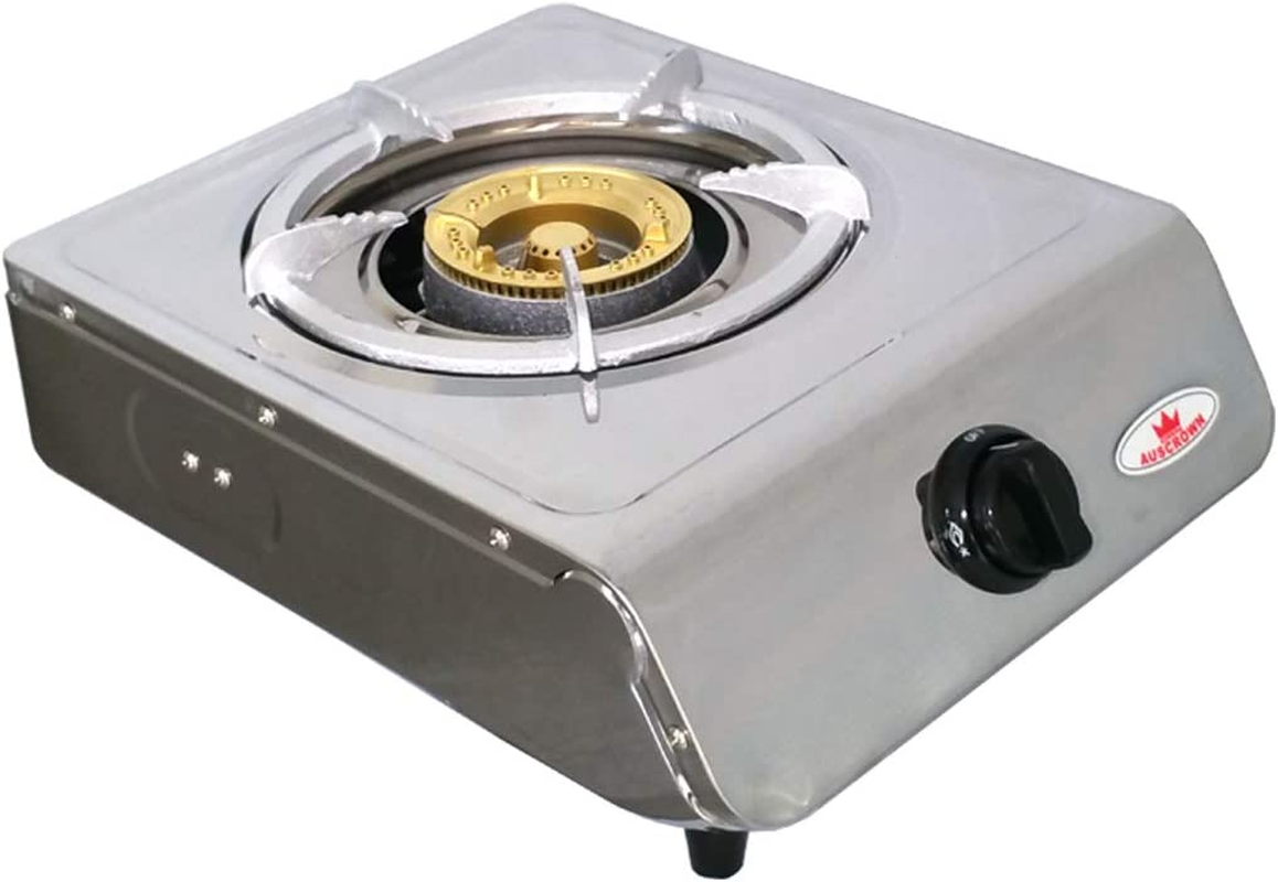Auscrown Single Wok Burner Cooker LP Gas with Flame Failure Device, Silver, CK801PG-S image number 3