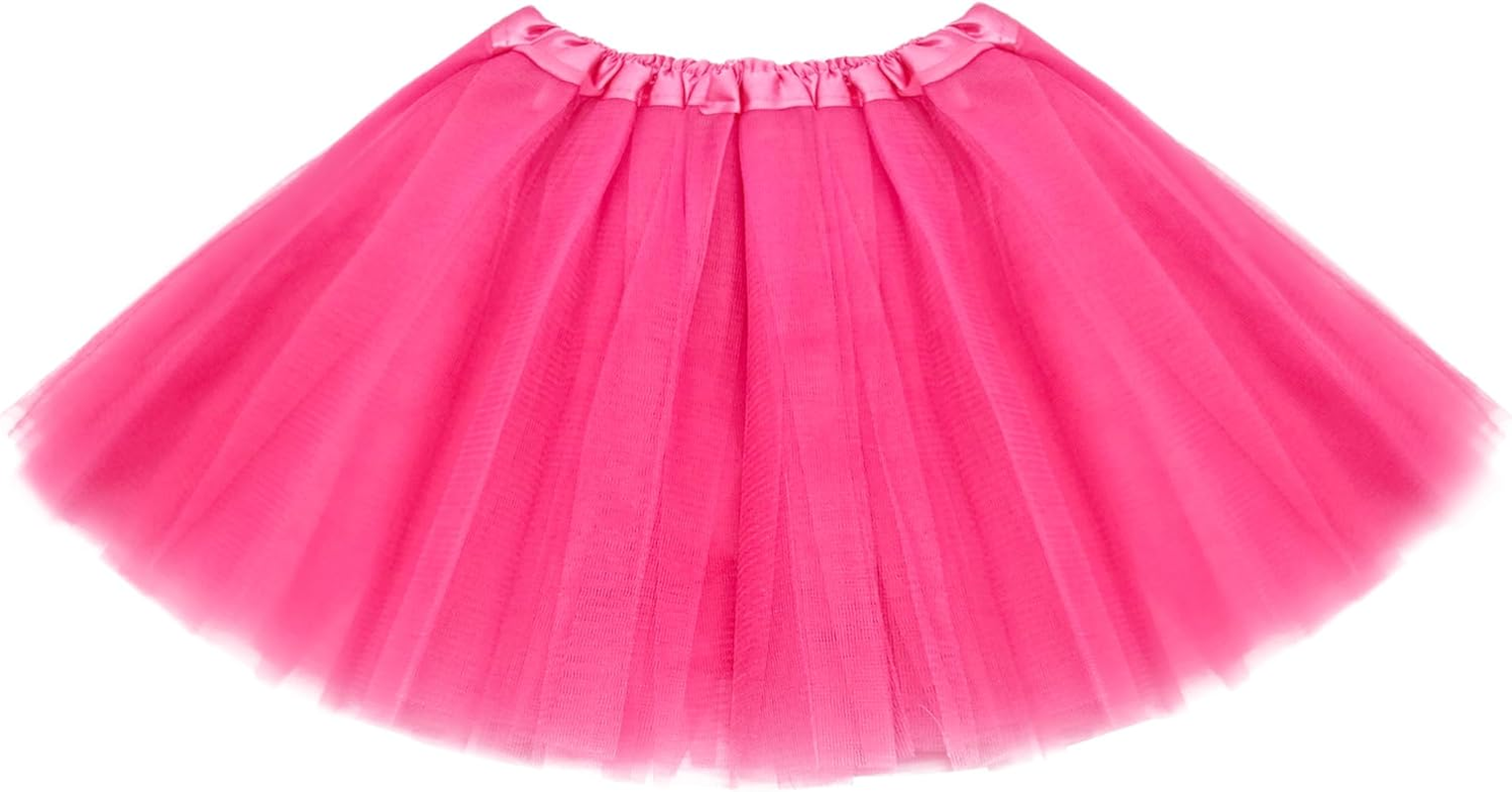 Tutu for Toddler Girls 4-12 Yrs 3 Layer Kids Tutu Skirts Tulle Ballet Tutus Dress up for Party Halloween Costume