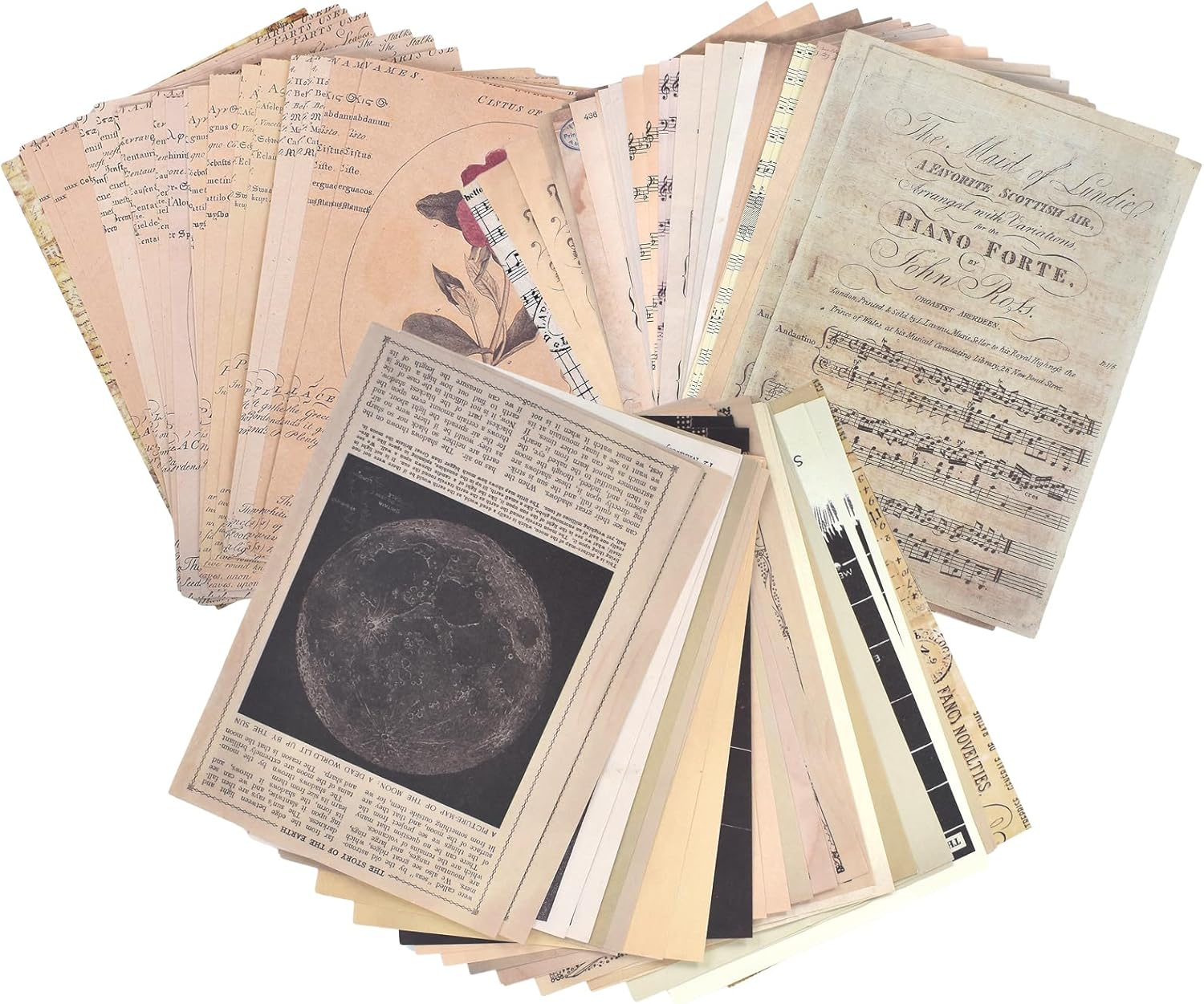 90 Sheets Vintage Scrapbooking Paper, Decoupage Paper Sheets Vintage, Vintage Scrap Paper, Aesthetic Vintage Paper, Vintage Patterned Paper, for Journal DIY Decorations image number 1
