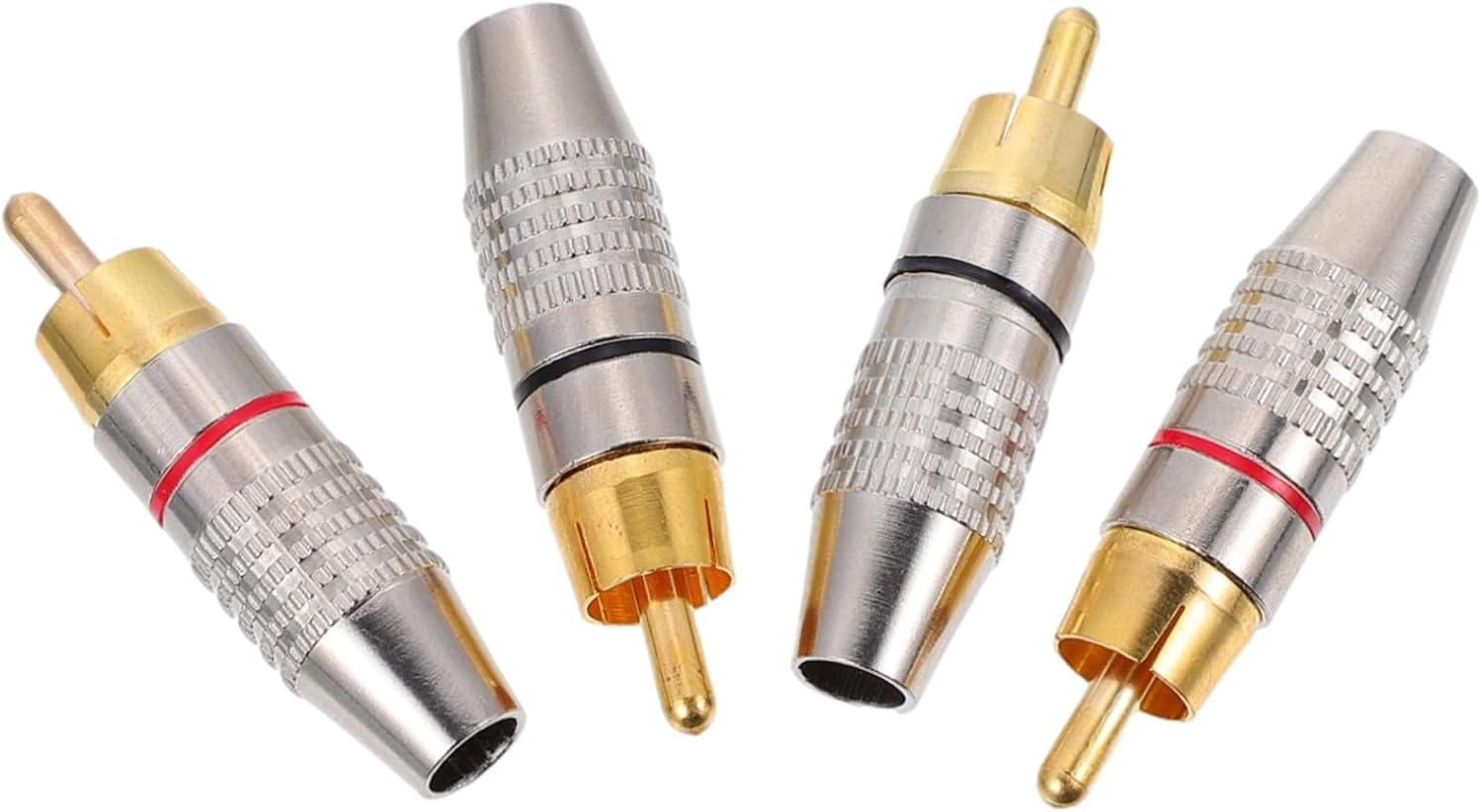 COHEALI 4Pcs Male Plugs Speaker Audio Connectors with Open Mount for Secure Wire Connection Video Adapter for Hifi Sound Systems image number 2