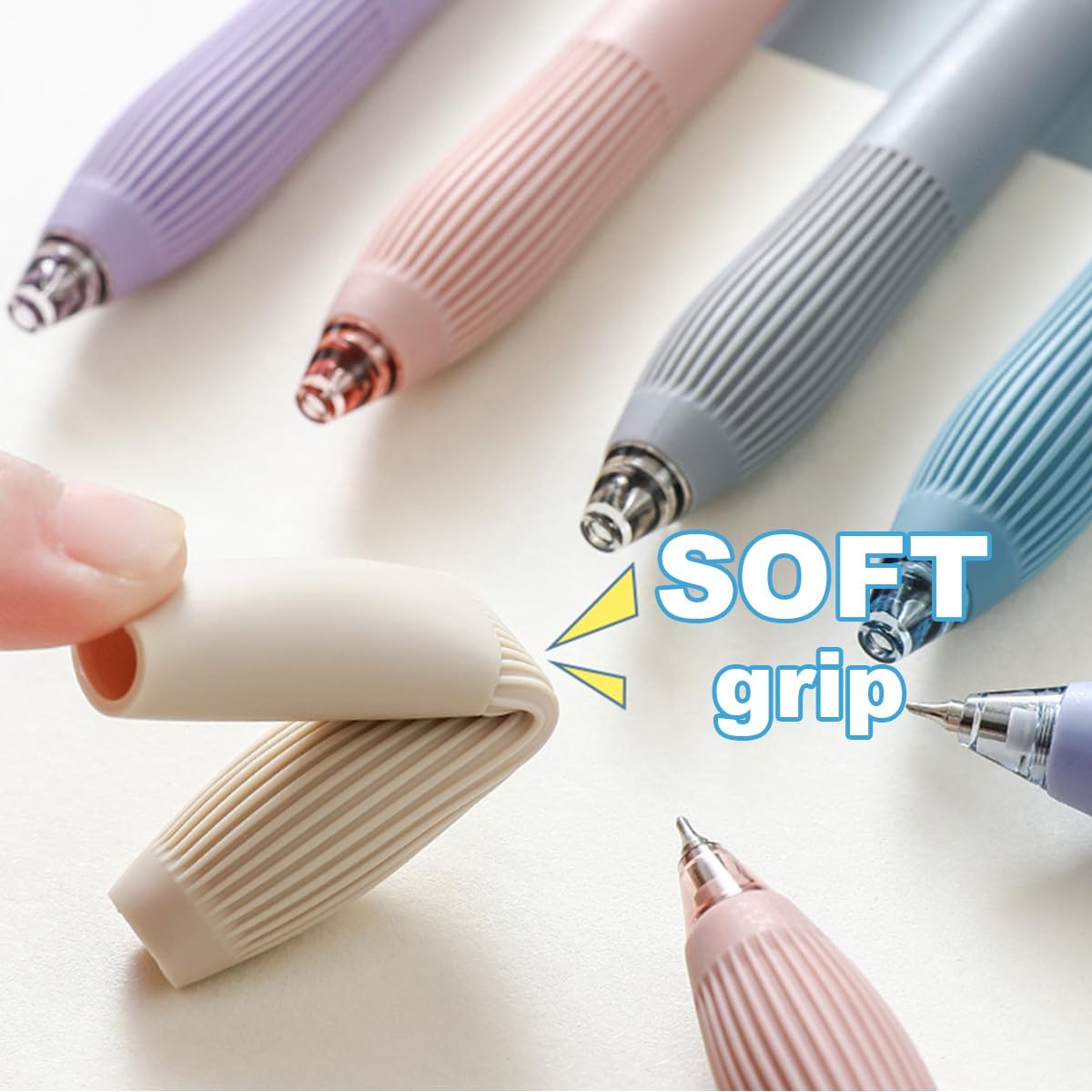 Craftsboys Gel Pens 0.5Mm, Black Ink, Quick Drying, 6 Count, Retractable Rollerball Pens (Blue) image number 1