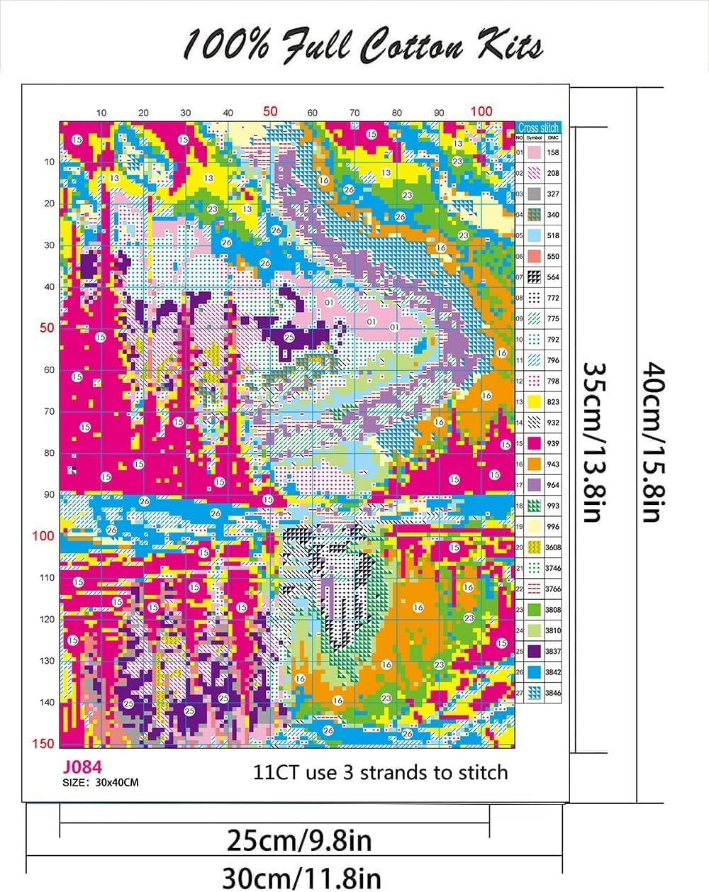 Cross Stitch Stamped Kits for Adults Beginners Embroidery Kits Seaside Town Counted Cross Stitch Kits Patterns for Beginners 11 CT Dimensions Embroidery Kits Arts Craft Kits Home Decor image number 4