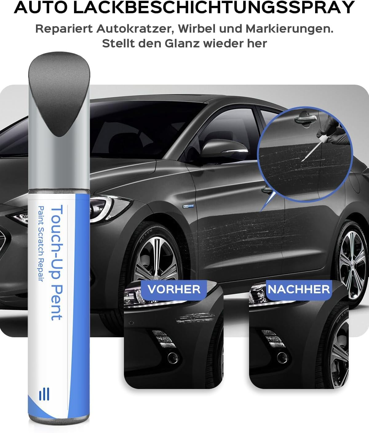 SAW Atlas White/Lunar White Touch up Paint for Hyundai Exact Match - Touch up Scratches and Chips image number 6