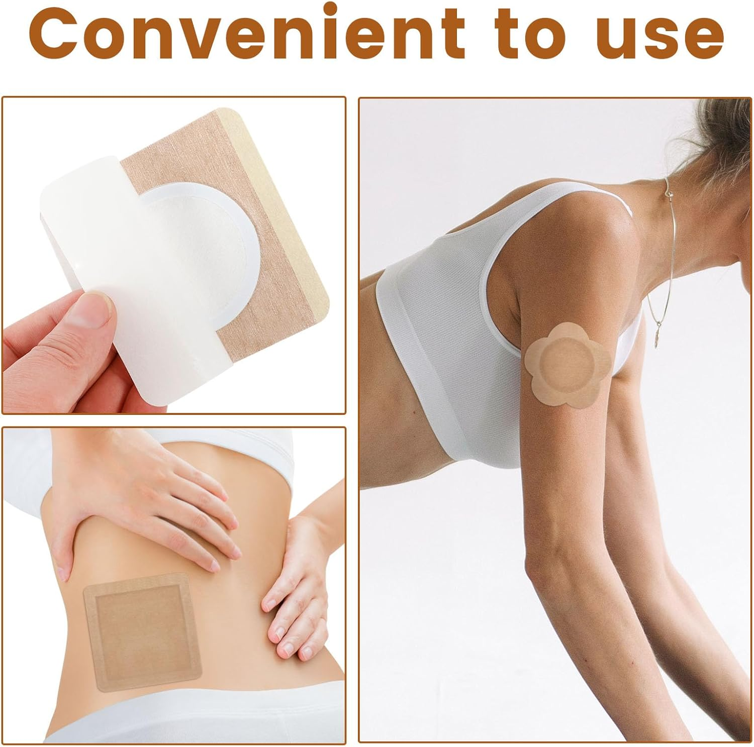 Fwqofvk 40Pcs Essential Oil Wraps, Self Adhesive Castor Oil Wrap Pads with Cotton Inner Layer, Breathable Cold Pressed Oil Wraps, Leak Proof Adhesive Oil Packs for Waist Back Neck Arm Work Sleep image number 5