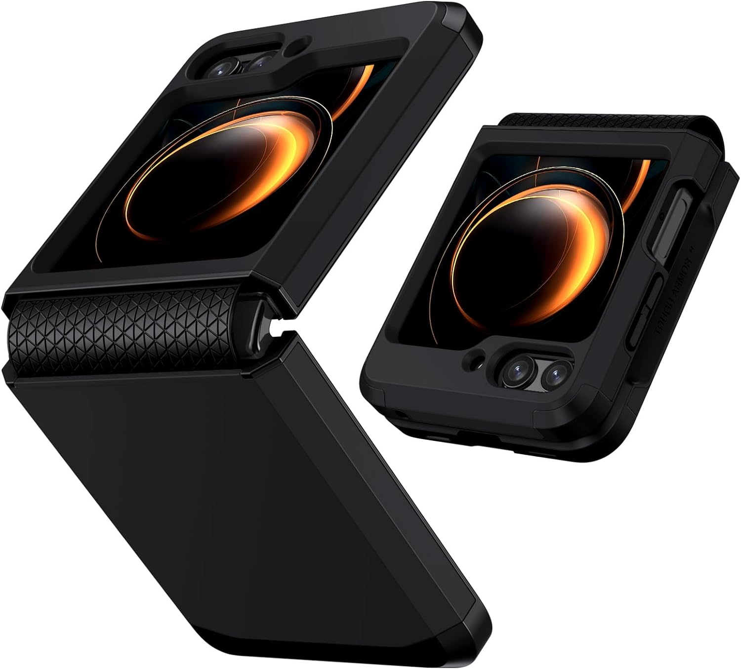 DOMAVER for Samsung Z Flip 6 / Flip 7 FE Case, Hinge Protective Case for Samsung Flip Men Women, Heavy Duty Shockproof Anti-Scratch Samsung Galaxy Z Flip 6 / Flip 7 FE Cover, Black