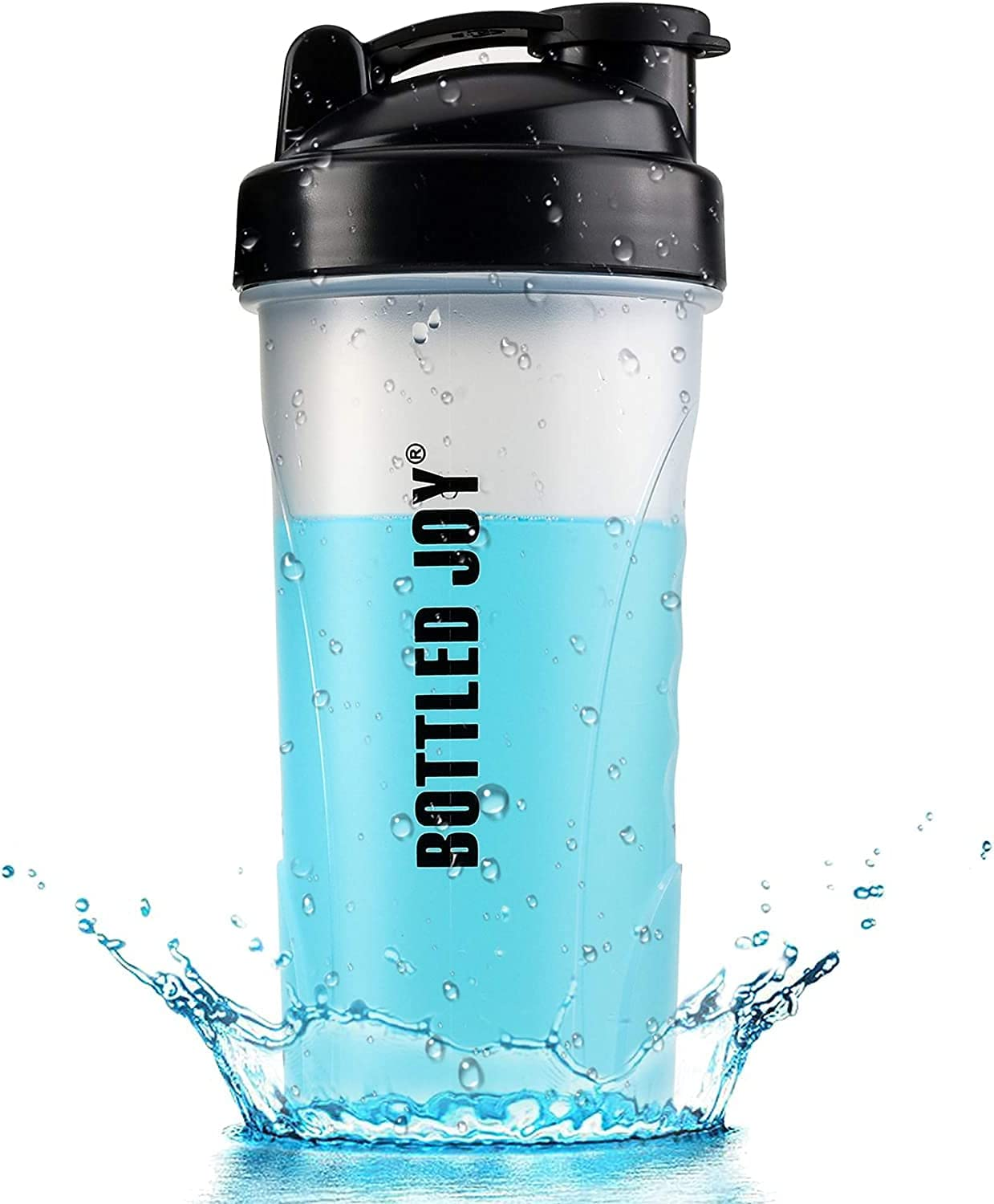 Protein Shaker Bottle 28Oz BPA Free Leak Proof Shaker Cup Smoothie Gym Powder Shaker Water Bottles 2 Pack for Preworkout image number 2