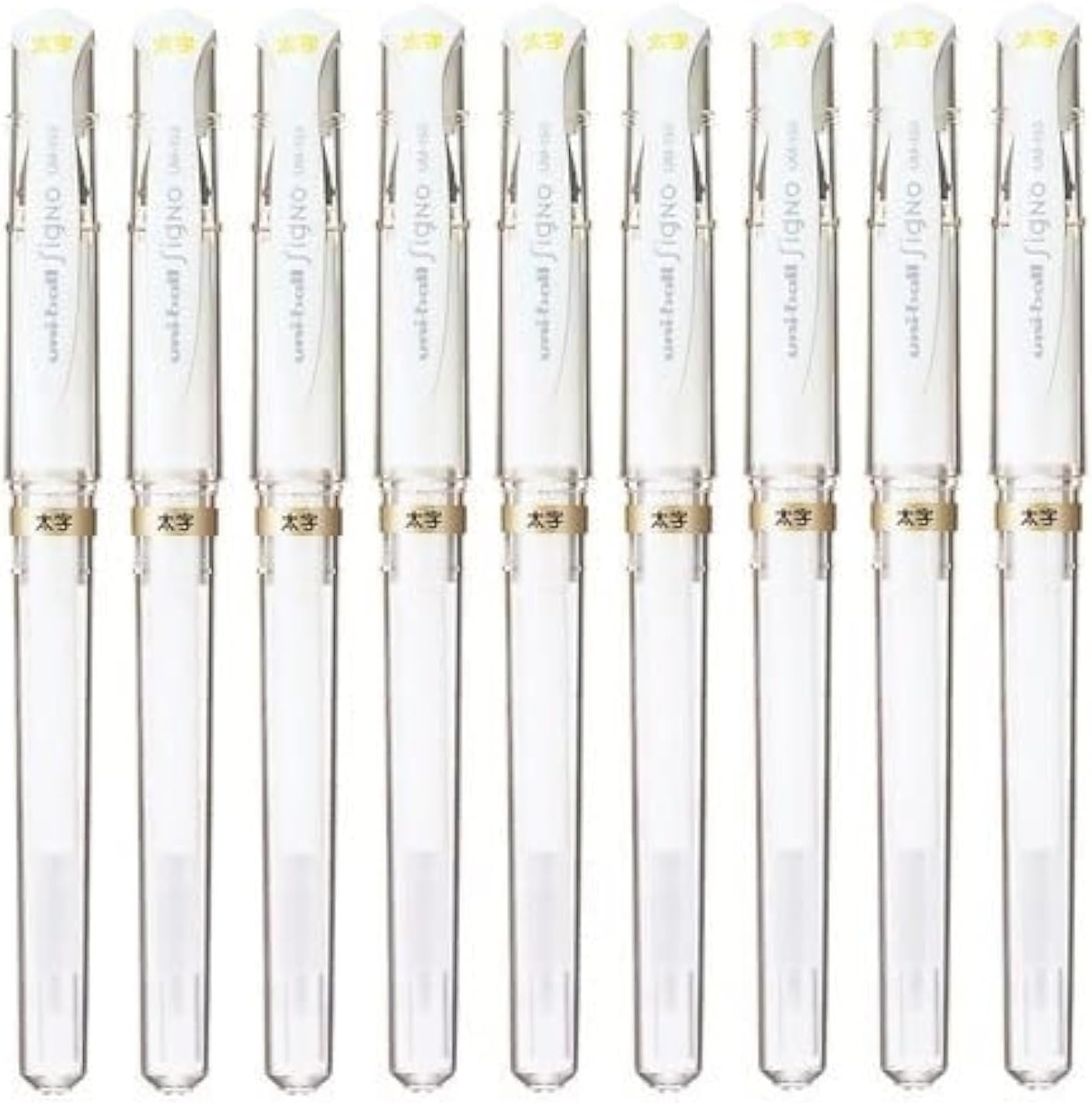 Uni-Ball Signo Broad Point Gel Impact Pen White Ink, 6 Pens per Pack (Japan Import) Komainu-Dou Original Package (2, DESIGN 1) image number 5