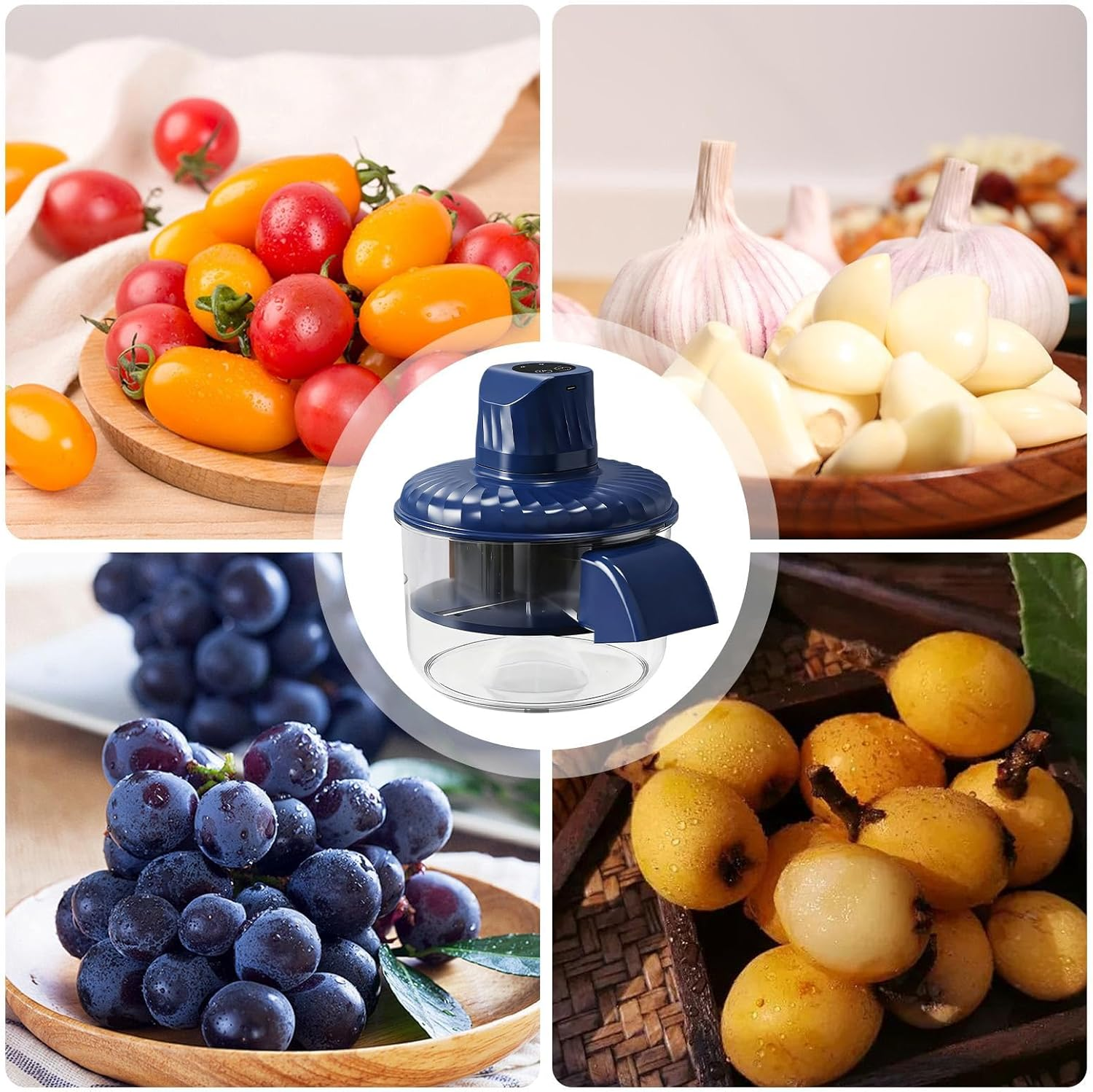 Electric Peeling Machine | Wireless Kitchen Skin Remover,Large Capacity Automatic Electric Garlic Peeler - for Vegetable Fruit Potato Grape Garlic Tomato Cactus Pomegranate image number 1