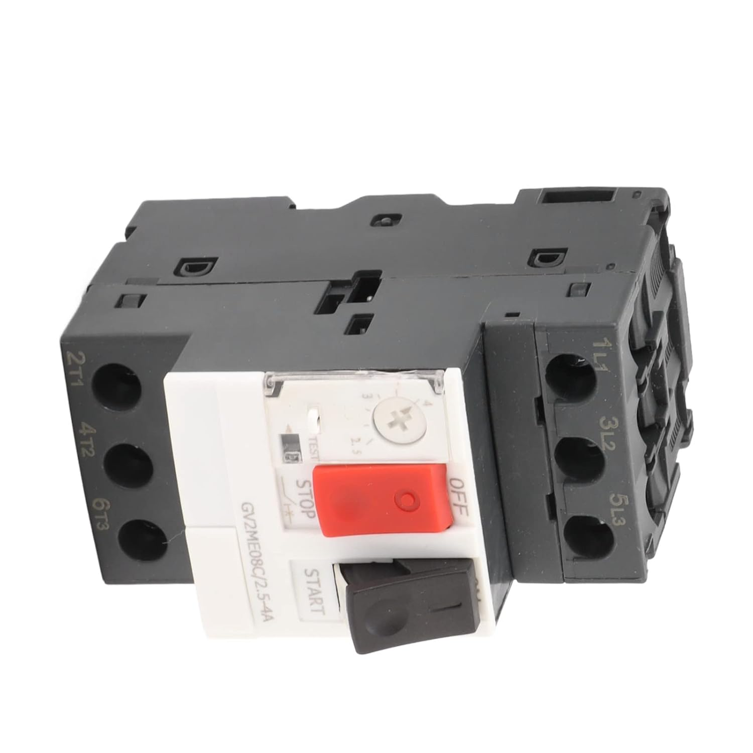 Motor Circuit Breaker, Silver Engineering Plastic Large Bearing Capacity 2.5‑4A Motor Start Stop Switch for Power Equipments image number 2