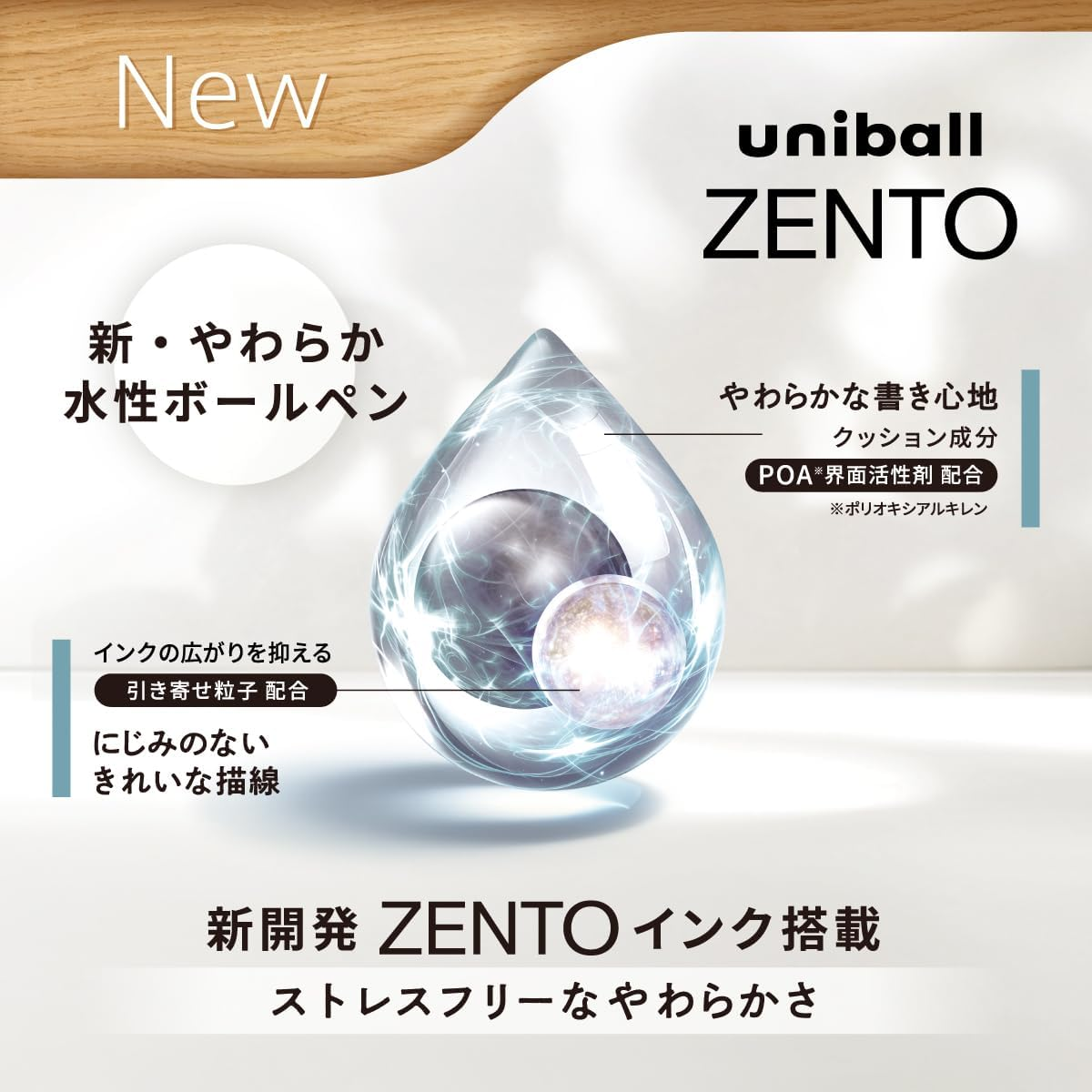 Mitsubishi Pencil UBNZSC05.4P Uniball ZENTO Standard 0.5 4 Pack image number 1