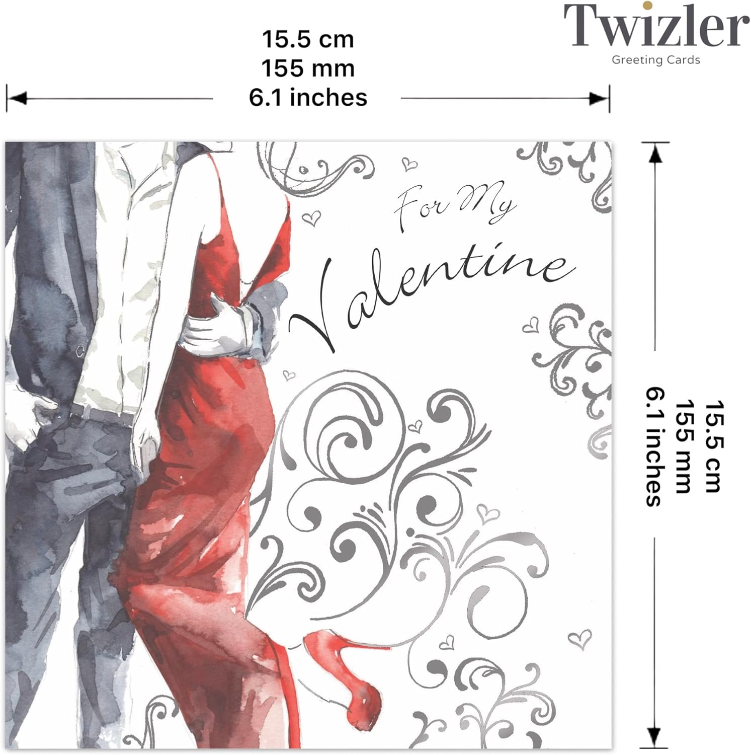 Twizler Valentines Day Card for Him - Valentines Card for Her - Valentines Card Girlfriend - Valentines Card Boyfriend - Valentines Cards Wife - Valentines Cards Husband image number 4