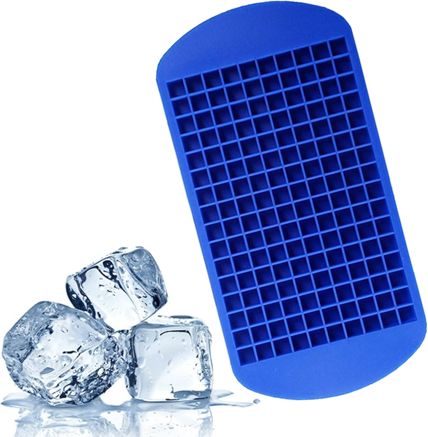 160 Small Ice Maker Tiny Ice Cube Tray Chocolate Mold Mould Maker for Barpartsr (Blue) image number 1