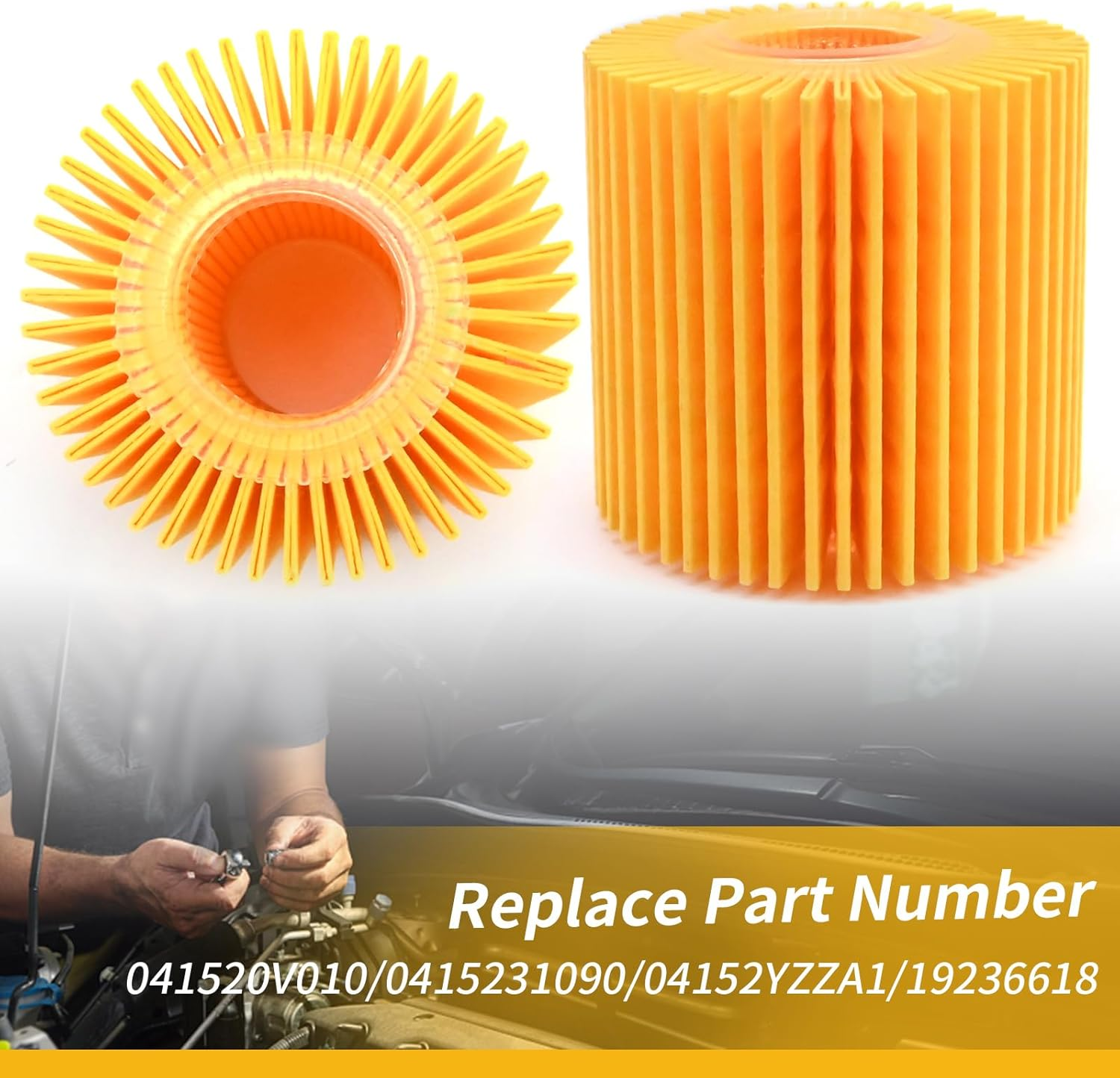 04152-31090 Oil Filter, Replacement for Lexus ES GS IS RC RX LC Replacement for Toyota Alphard Aurion Camry Highlander Venza Yaris, Replace A132E6399S image number 6