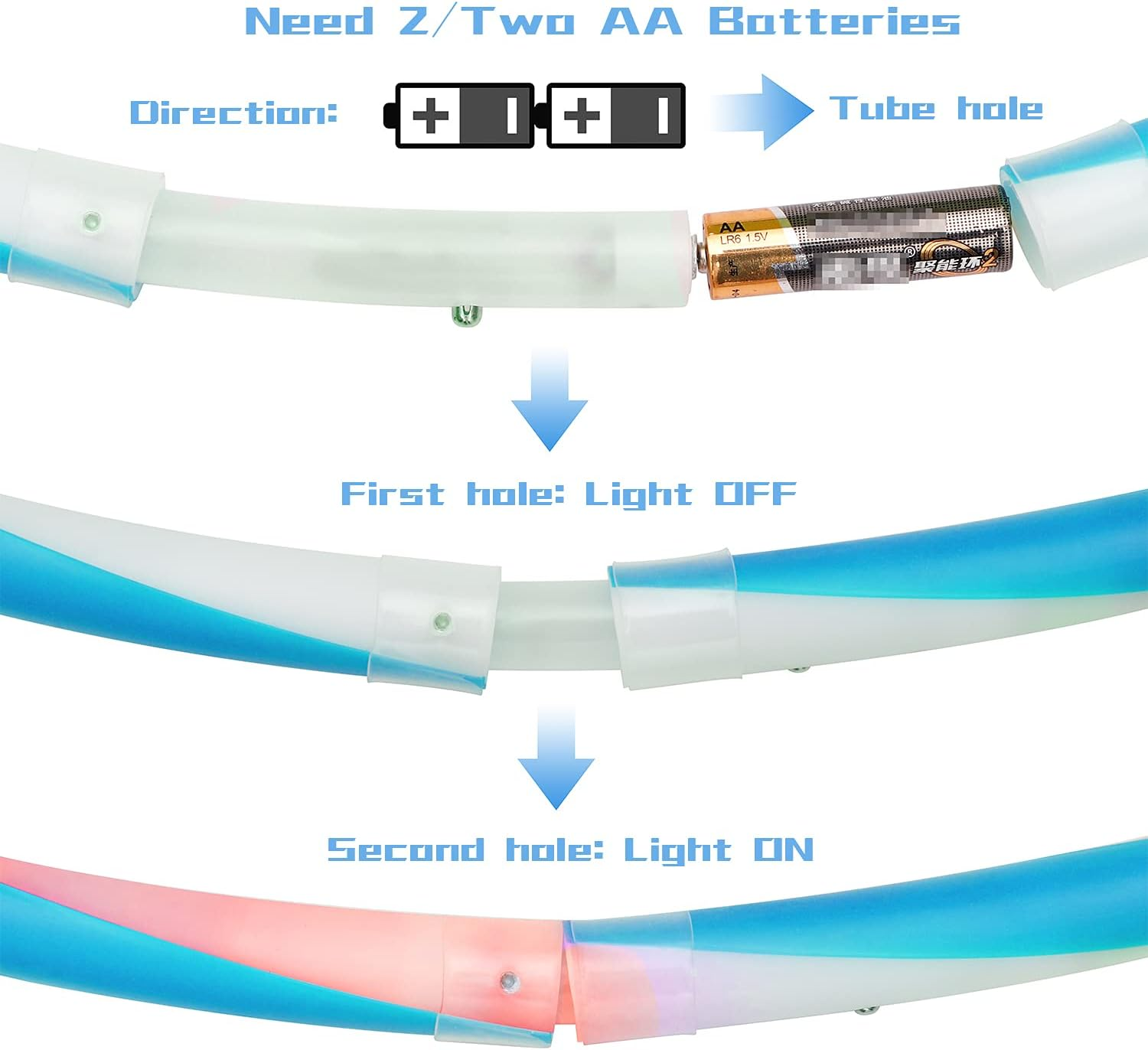 LED Hula Hoop for Adults Children from 6 Years 10 Colours Strobing Change Fitness Dance Exercise Weight Loss Glow Brightening Multiple image number 4