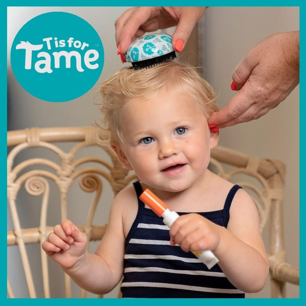 T Is for Tame &ndash; Kids Hair Taming Cream & Spray Bundle for Frizz, Flyaways, Static & More, All-Natural for Toddlers & Kids, Flexible Tear Free Brush Included image number 2