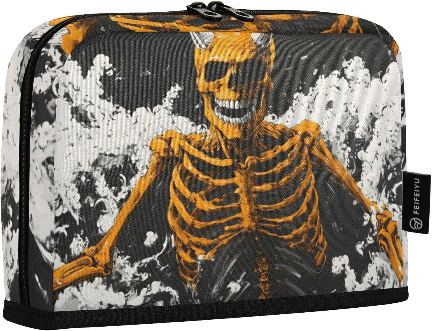 XYMZR Large Capacity Skeleton Cloud Pencil Case - Fashion Magnetic Flap Stable Pencil Pouch with Zipper - Stationery Organizer School Supplies for Teen and Adult image number 3